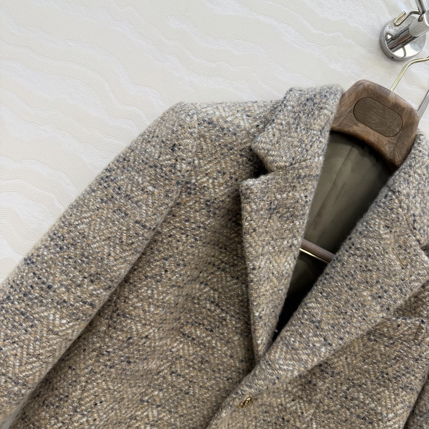 高端原单品质❤️LP极简高智感穿搭！潇洒帅气的高级羊驼毛花呢西装外套！复古金属蓟花扣！定制进口羊毛编织花