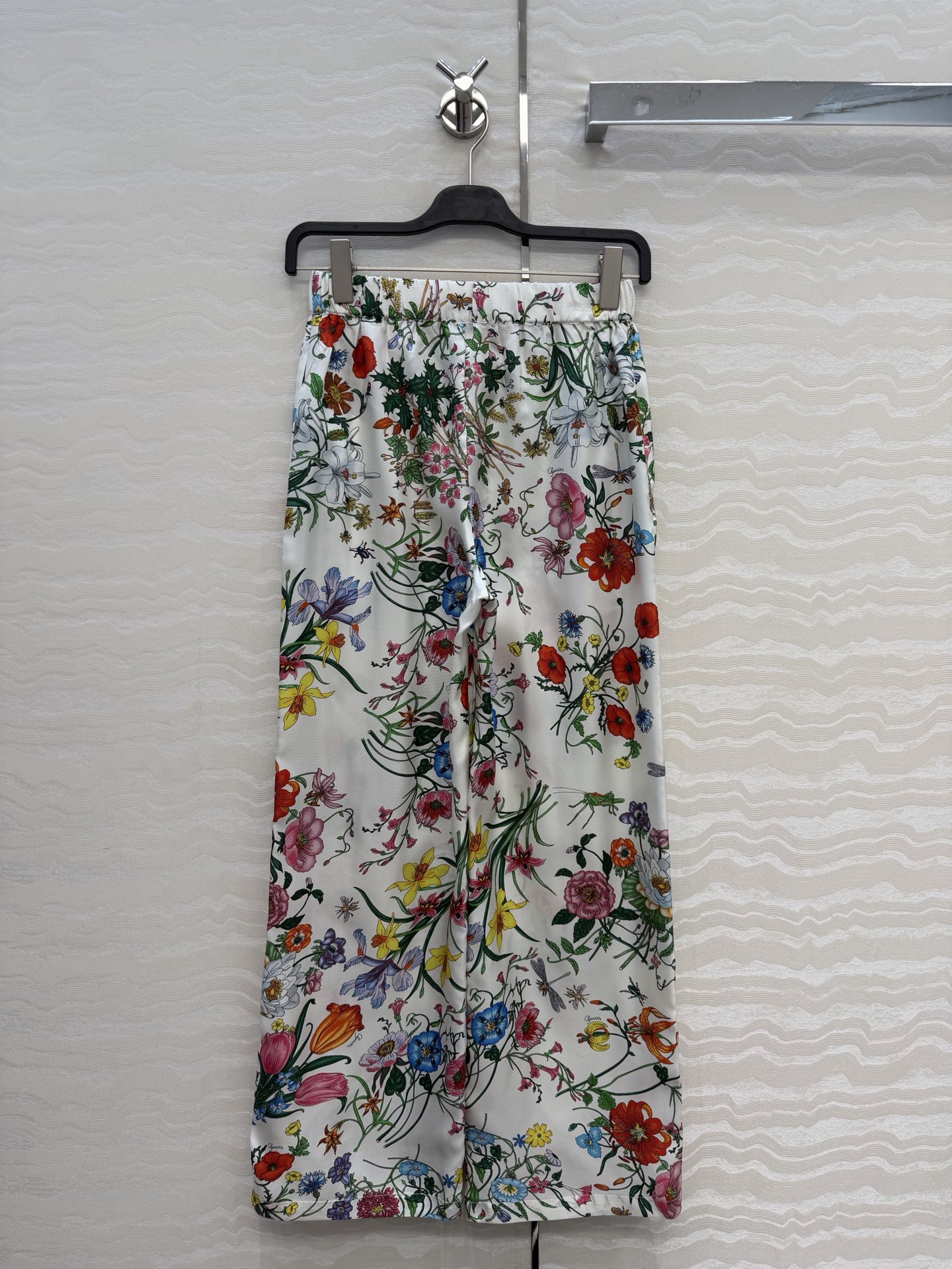 高端原单品质💕26春夏GG花㚏真丝裤！100%真丝斜纹绸，小直筒裤型上身巨显瘦！优雅时髦又高级的调调！白