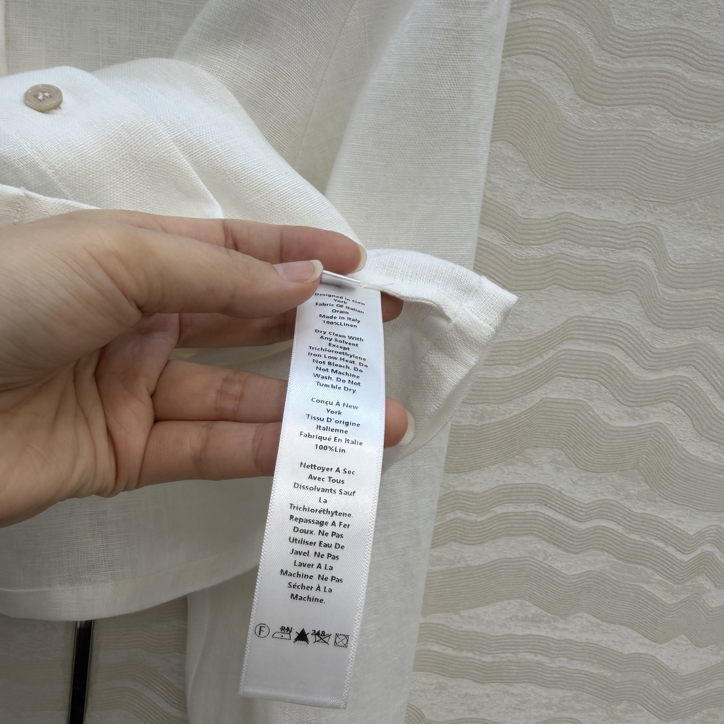 高端原单品质❤️KH极简主义穿搭！时髦精小短款亚麻衬衫！气质翻今细节感满满，进口100%亚麻面料质感细腻