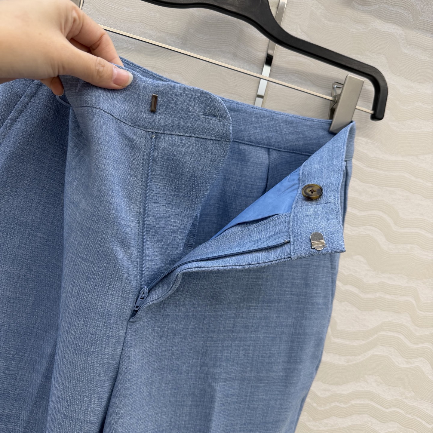 高端原单品质，RL26早春新品，郑秀晶同款温网英式老钱风穿搭，定制色织面料直筒裤！减龄学院风气质高级单品