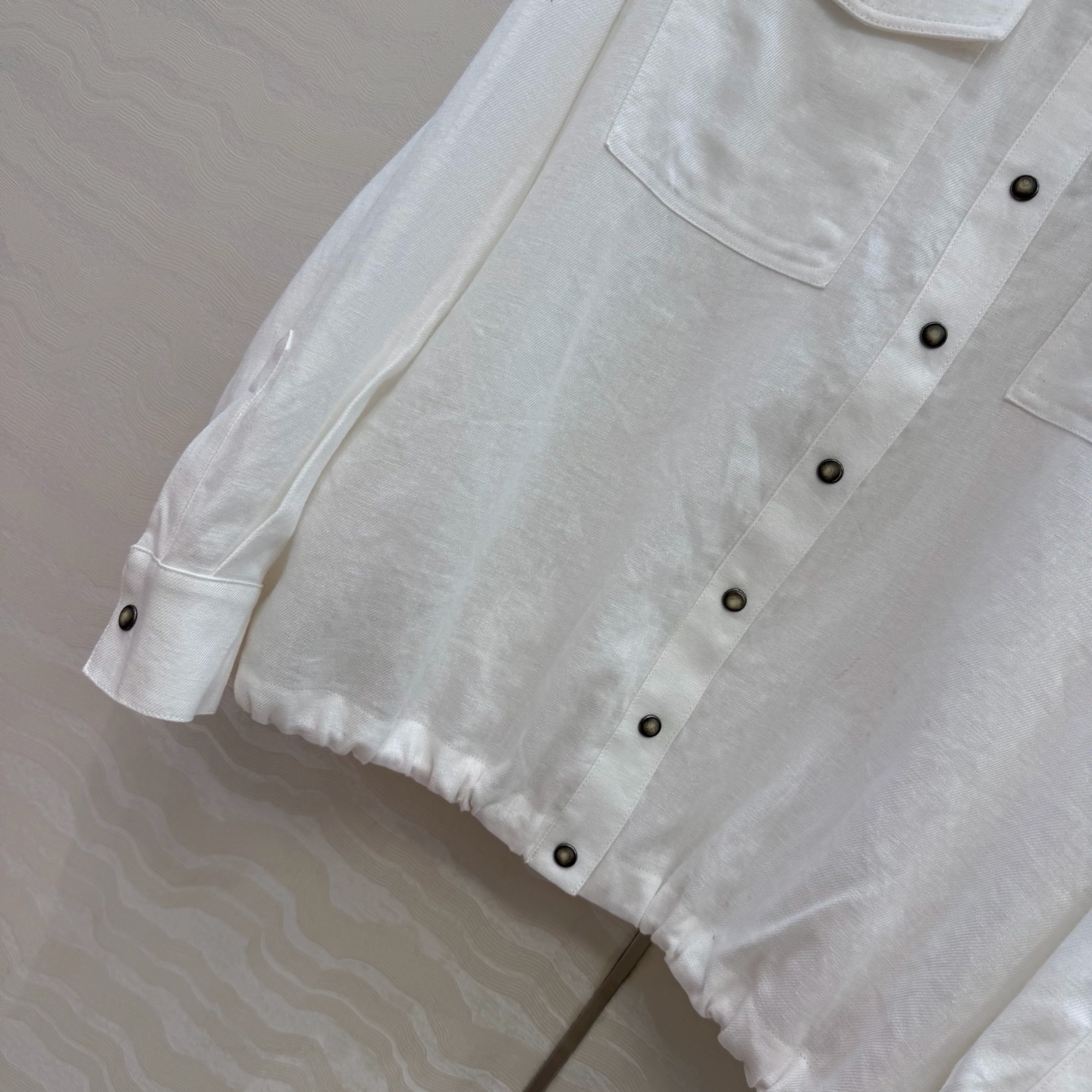 高端原单品质❤️26早春新品，BC长期亚麻套装，落肩设计夹克衬衫外套搭配松紧腰小短裤，下摆可调节设计轻松