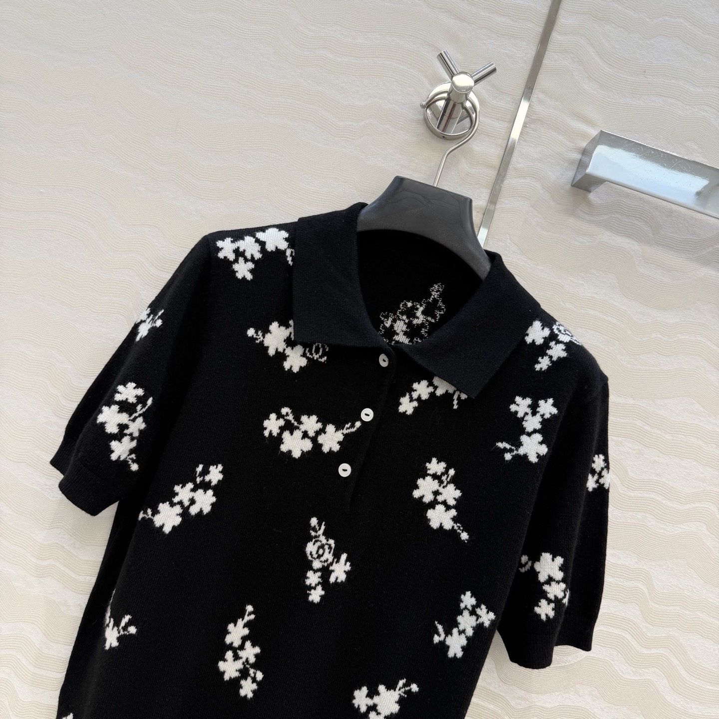 原单品质❤️Coco女孩穿搭，26p新品碎花短袖polo衫！定位提花小翻领设计百搭减龄又时髦！瑞士机18