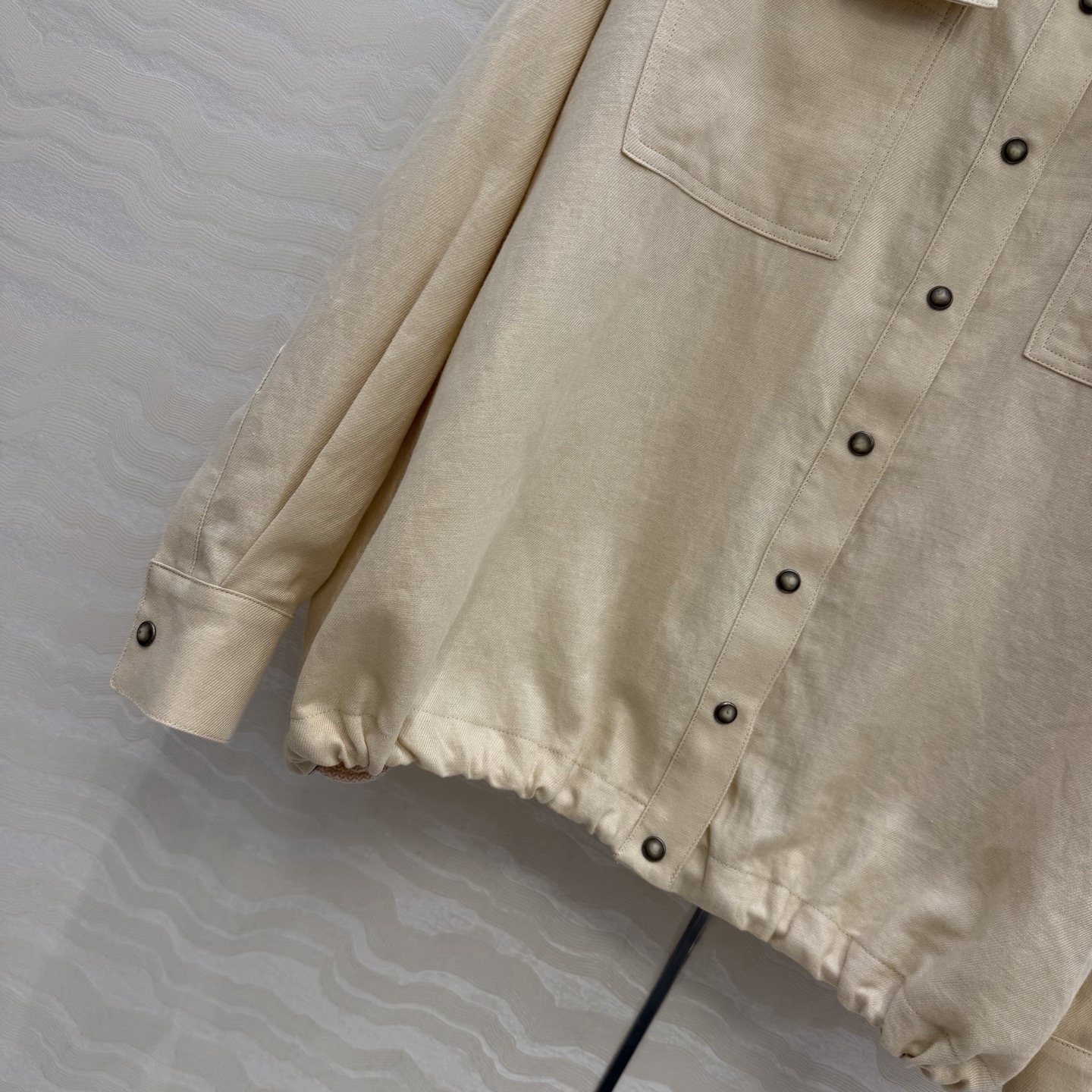 高端原单品质❤️26早春新品，BC长期亚麻套装，落肩设计夹克衬衫外套搭配松紧腰小短裤，下摆可调节设计轻松