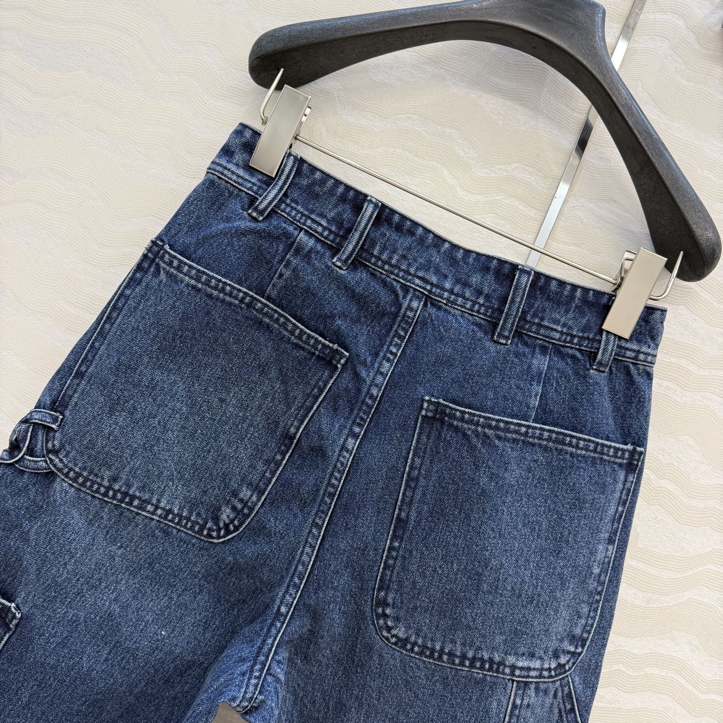 爆单推荐❤️coco女孩26p春夏新品，书包扣直筒牛仔中裤！白富美必入叠搭神器！定制双C工装口袋，复古酵