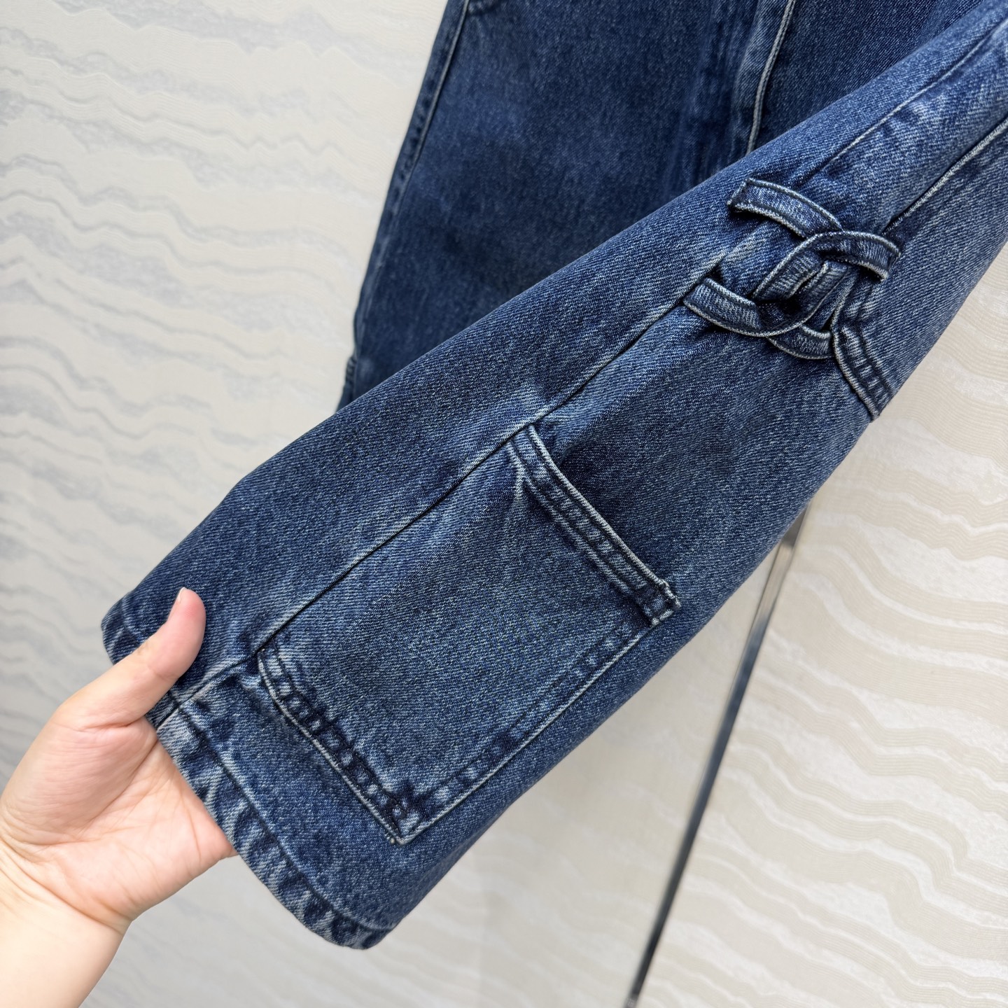 爆单推荐❤️coco女孩26p春夏新品，书包扣直筒牛仔中裤！白富美必入叠搭神器！定制双C工装口袋，复古酵