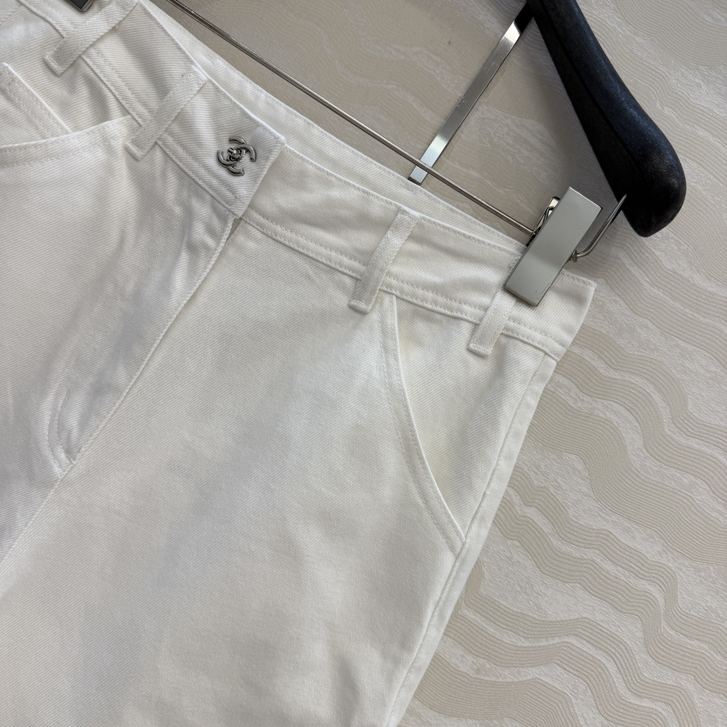 爆单推荐❤️coco女孩26p春夏新品，书包扣直筒牛仔中裤！白富美必入叠搭神器！定制双C工装口袋，复古酵