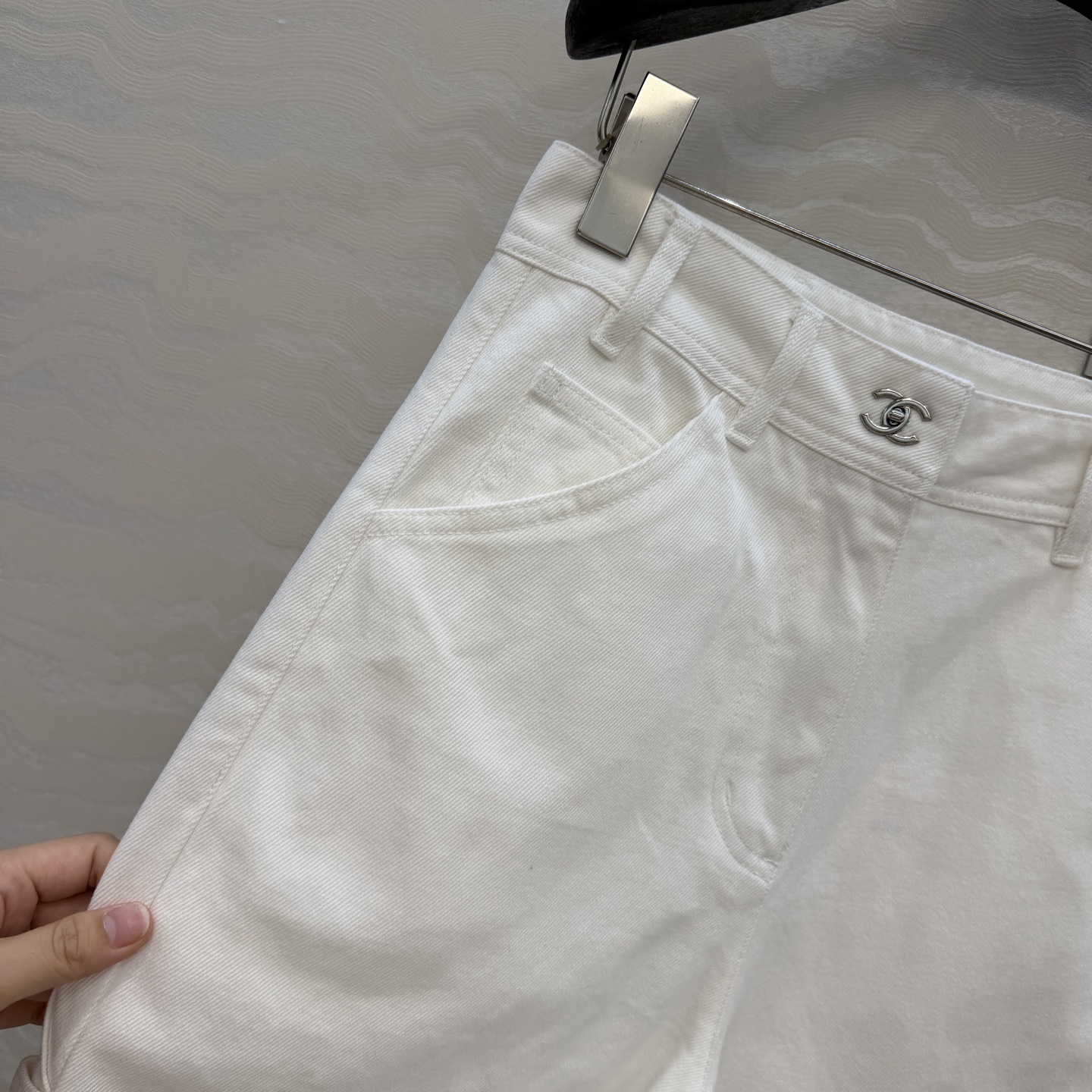 爆单推荐❤️coco女孩26p春夏新品，书包扣直筒牛仔中裤！白富美必入叠搭神器！定制双C工装口袋，复古酵