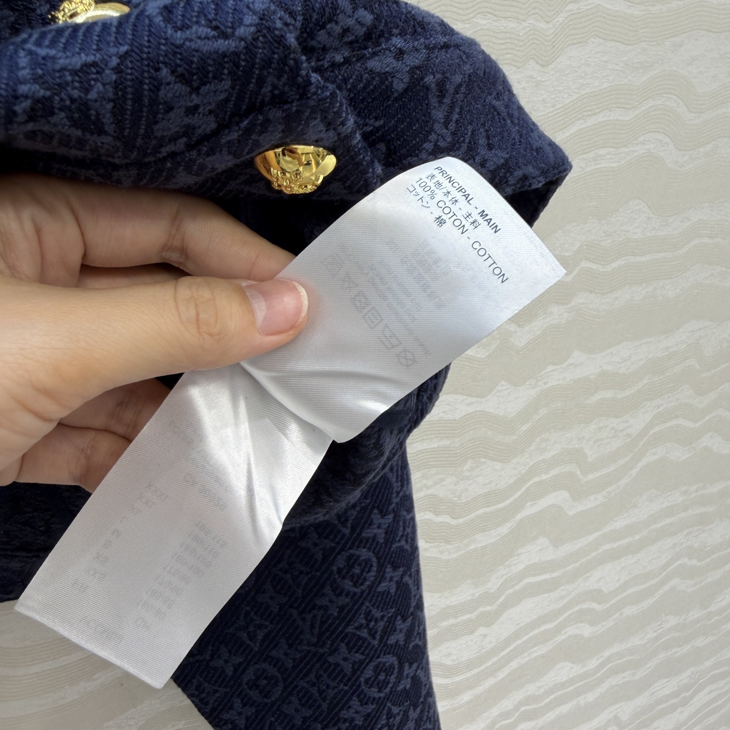 爆单推荐❤️原单品质，26春夏新品Romantique系列，海军蓝MONOGRAM提花logo牛仔小外套