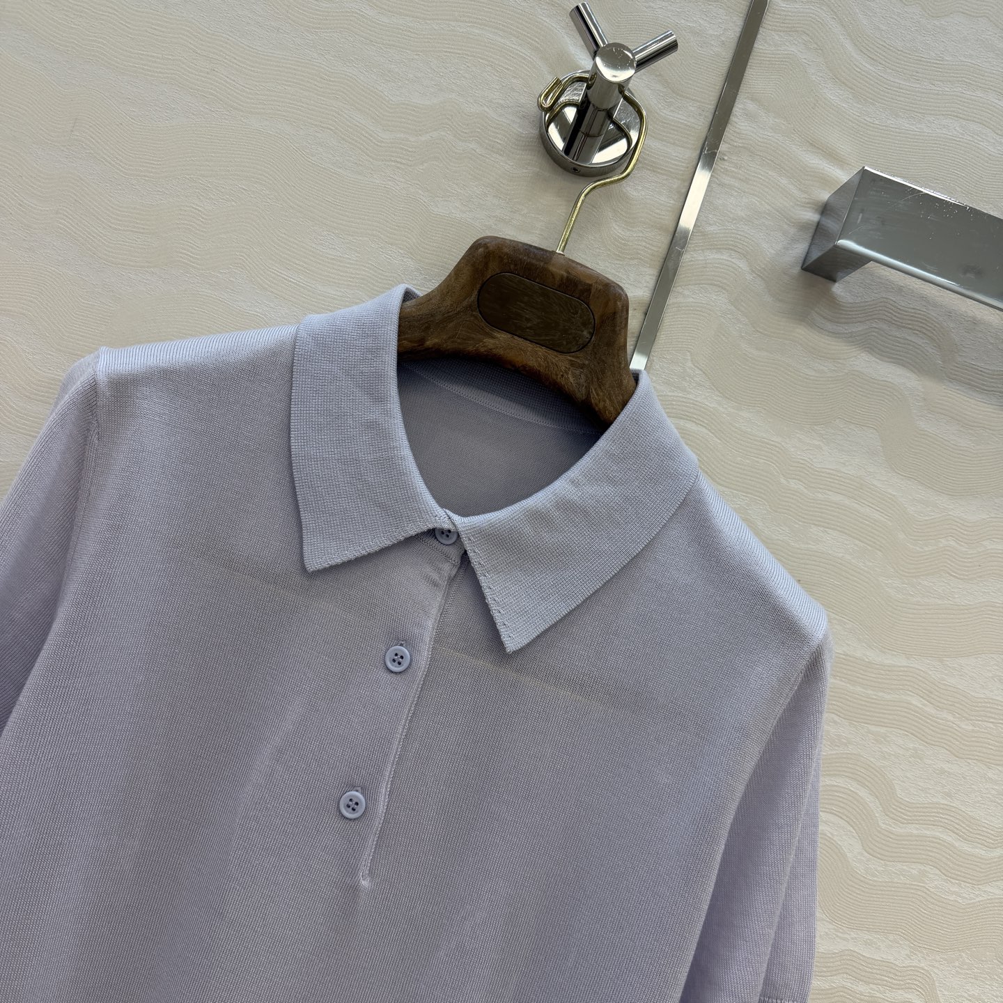 高端原单品质❤️Lp高智感老钱风穿搭！春夏新品高级素色天丝羊毛polo领短袖上衣！18针工艺温柔极致优雅
