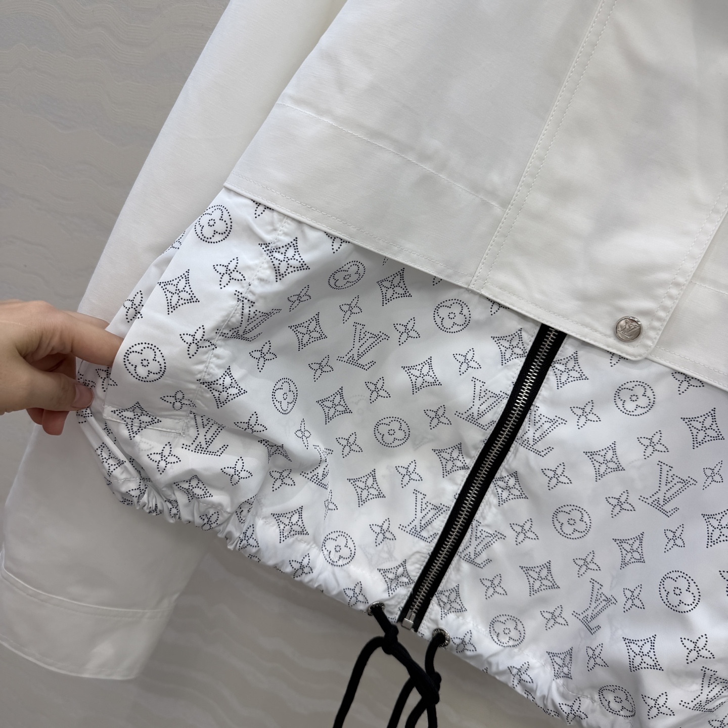 爆单推荐，原单品质💕26春夏新品！flight mode经典MONOGRAM拼接夹克外套！假两件设计高级