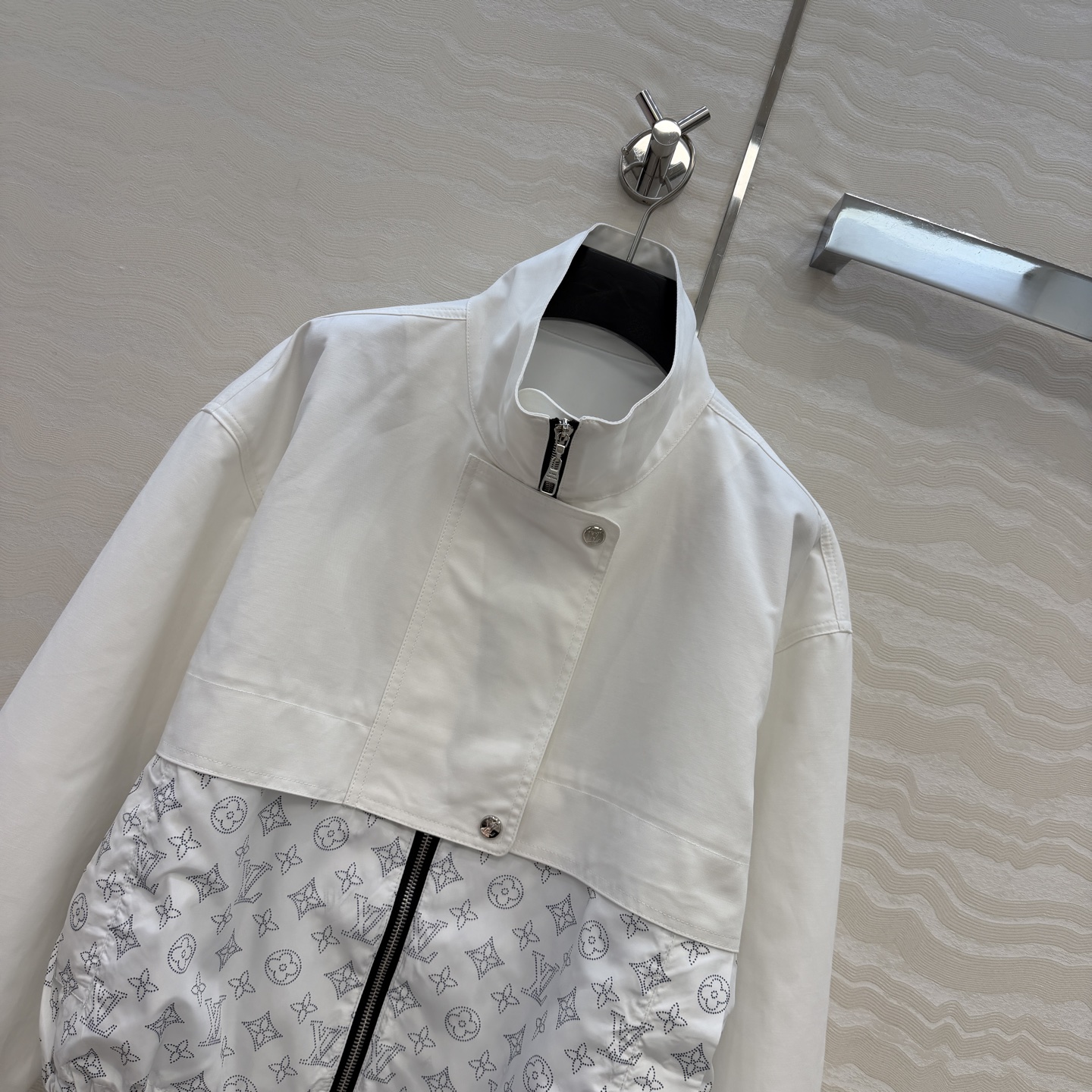 爆单推荐，原单品质💕26春夏新品！flight mode经典MONOGRAM拼接夹克外套！假两件设计高级