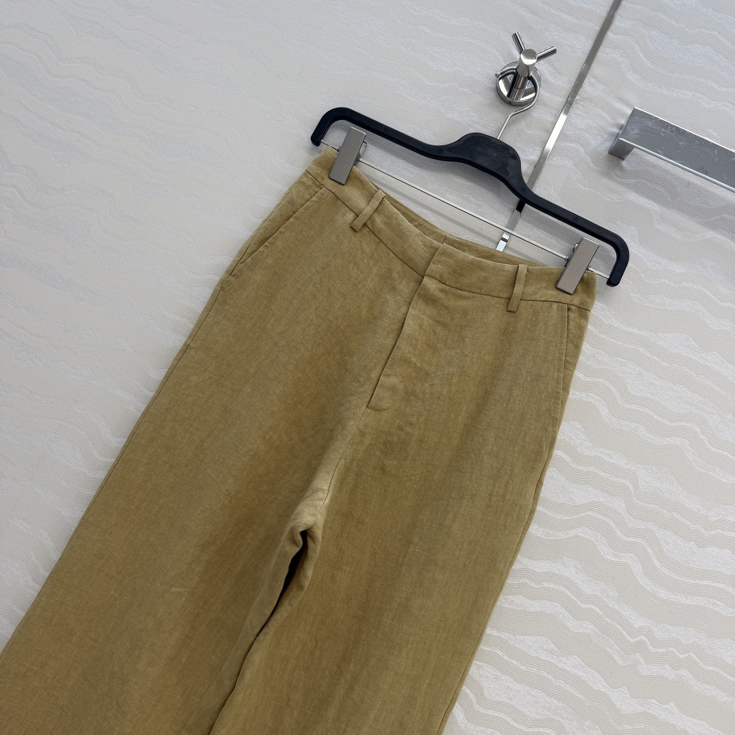 高端原单品质，RL26春夏新品，高级感老钱风穿搭，定制进口砂洗100%亚麻面料直筒裤！重磅高支数砂洗亚麻