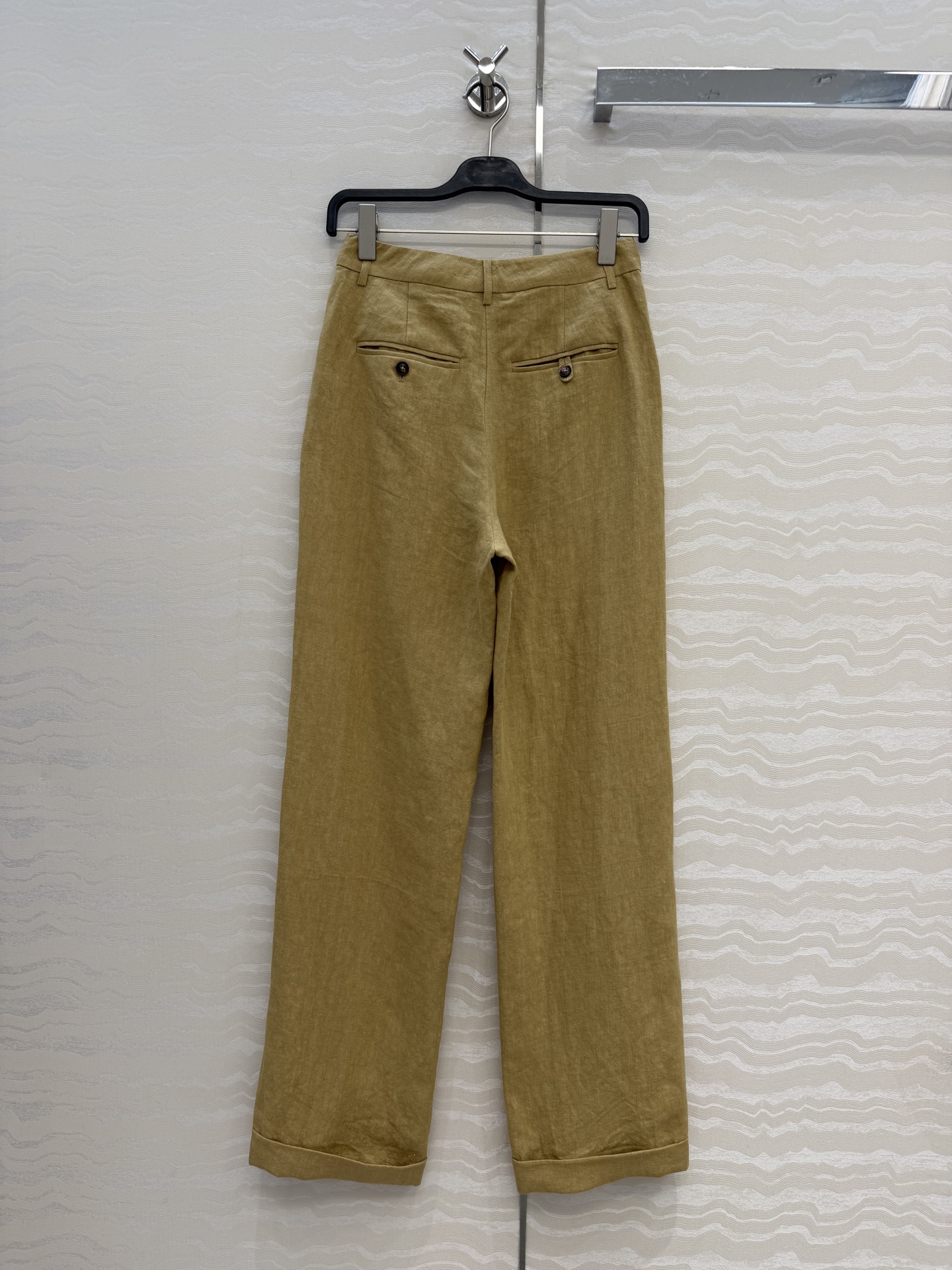 高端原单品质，RL26春夏新品，高级感老钱风穿搭，定制进口砂洗100%亚麻面料直筒裤！重磅高支数砂洗亚麻
