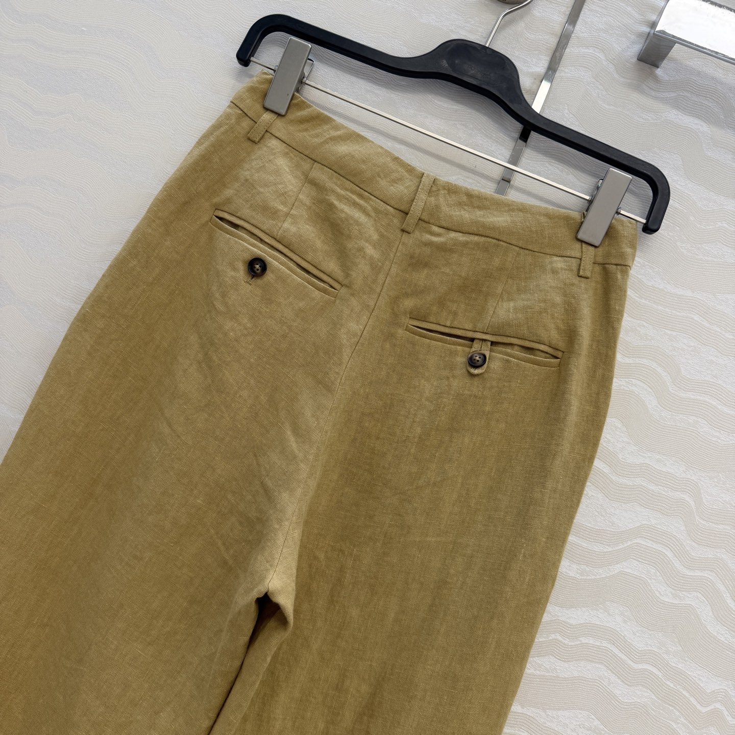 高端原单品质，RL26春夏新品，高级感老钱风穿搭，定制进口砂洗100%亚麻面料直筒裤！重磅高支数砂洗亚麻