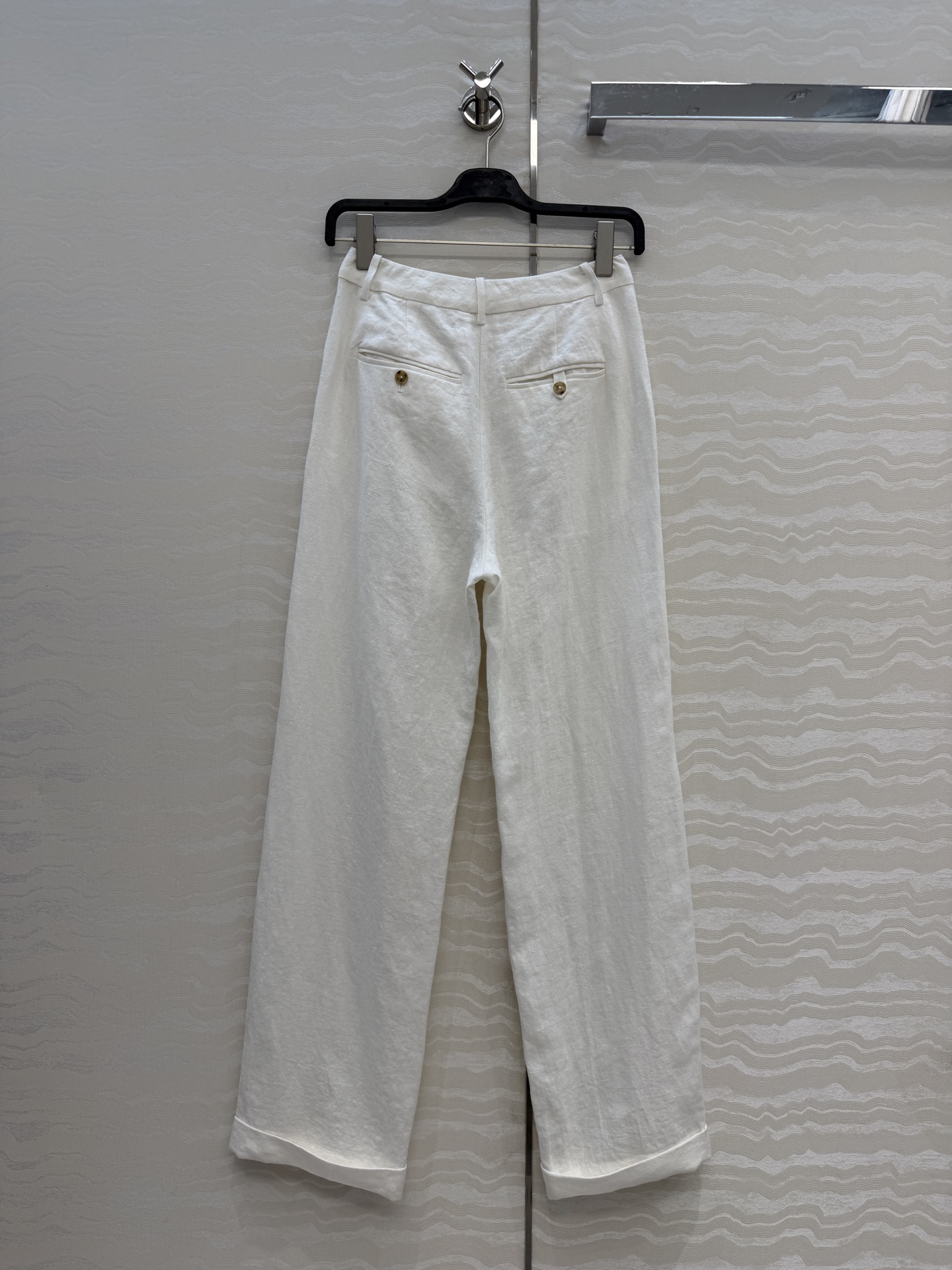高端原单品质，RL26春夏新品，高级感老钱风穿搭，定制进口砂洗100%亚麻面料直筒裤！重磅高支数砂洗亚麻