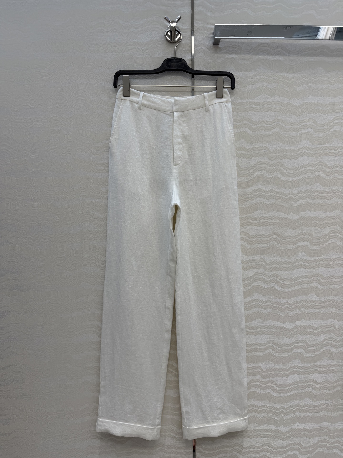 高端原单品质，RL26春夏新品，高级感老钱风穿搭，定制进口砂洗100%亚麻面料直筒裤！重磅高支数砂洗亚麻