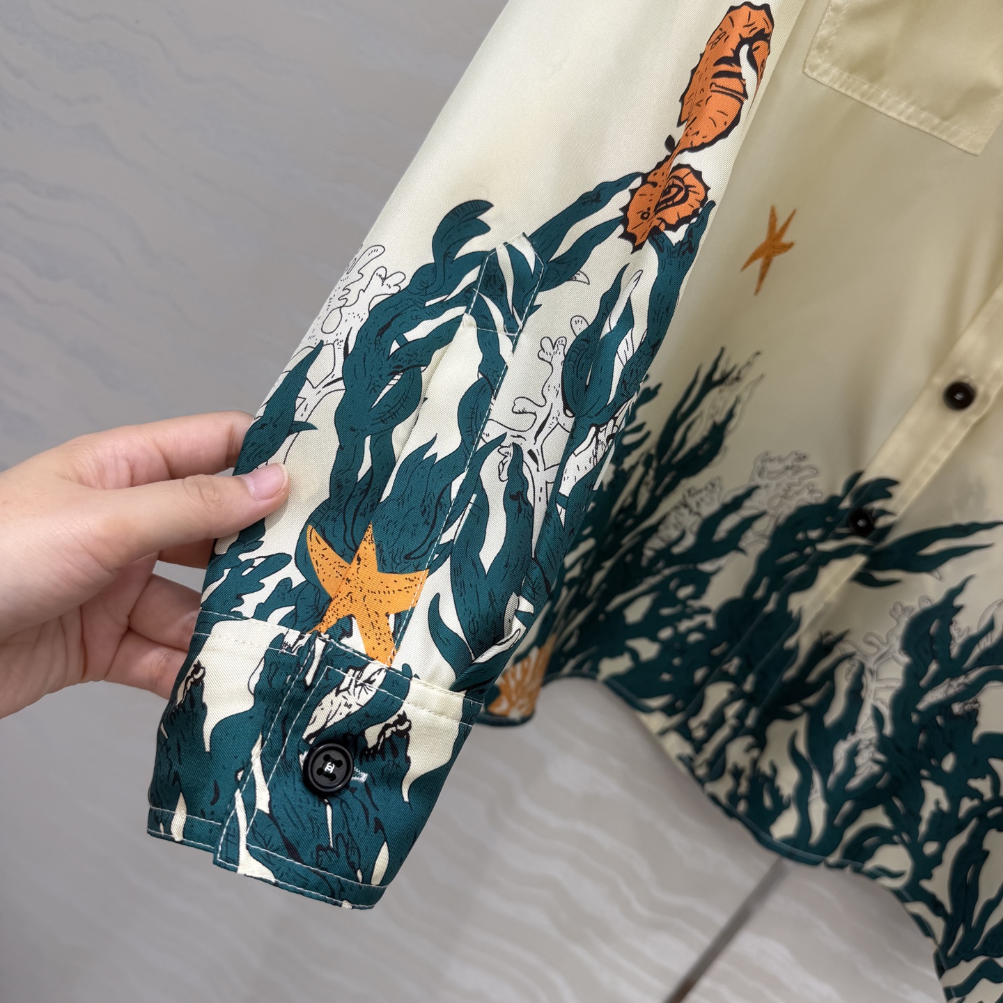 高端原单品质❤️Coco女孩beach沙滩🏖️系列度假新品！海底世界🌊真丝衬衫！100%真丝斜纹绸面料丝