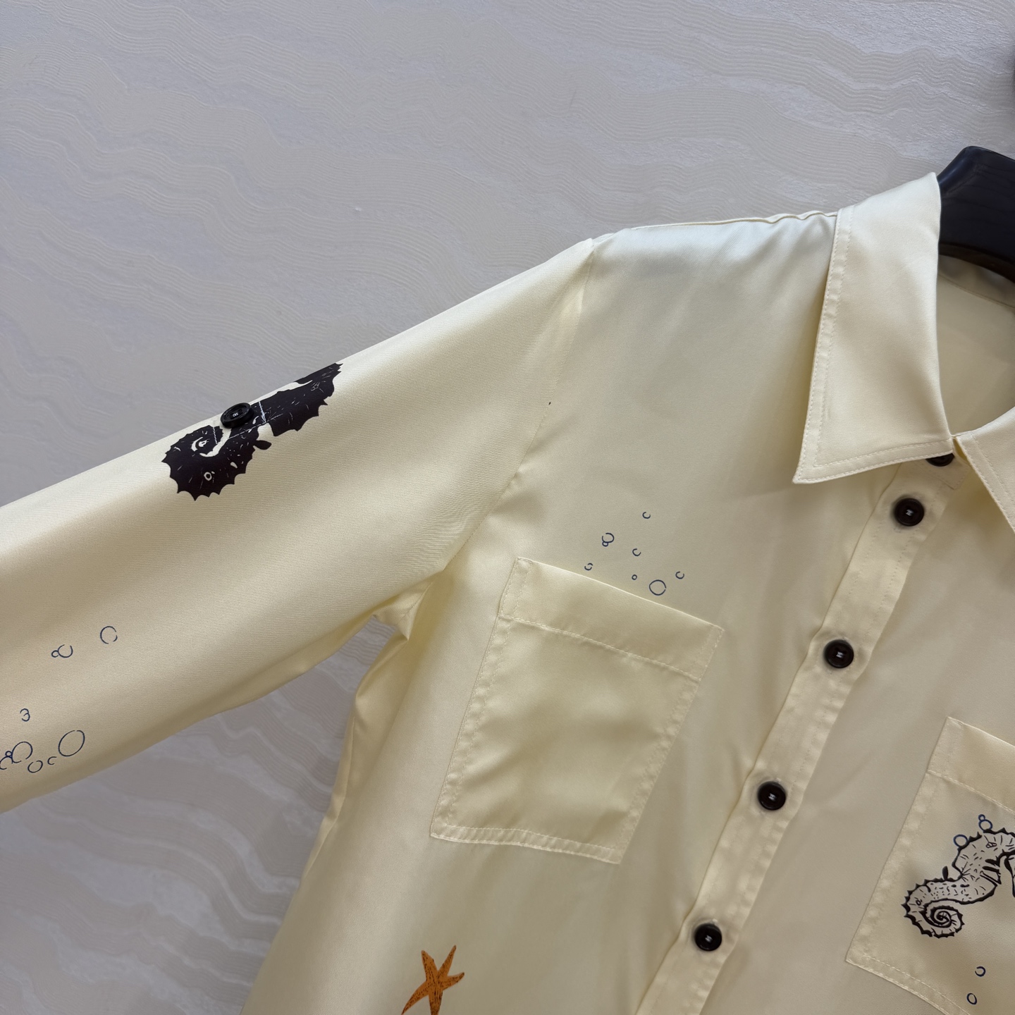 高端原单品质❤️Coco女孩beach沙滩🏖️系列度假新品！海底世界🌊真丝衬衫！100%真丝斜纹绸面料丝