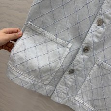 原单品质❤️Coco女孩beach沙滩🏖️系列度假新品!重工刺绣菱格线绣牛仔外套!卷边七分袖设计经典版型 原单品质❤️Coco女孩beach沙滩🏖️系列度假新品!重工刺绣菱格线绣牛仔外套!卷边七分袖设计经典版型