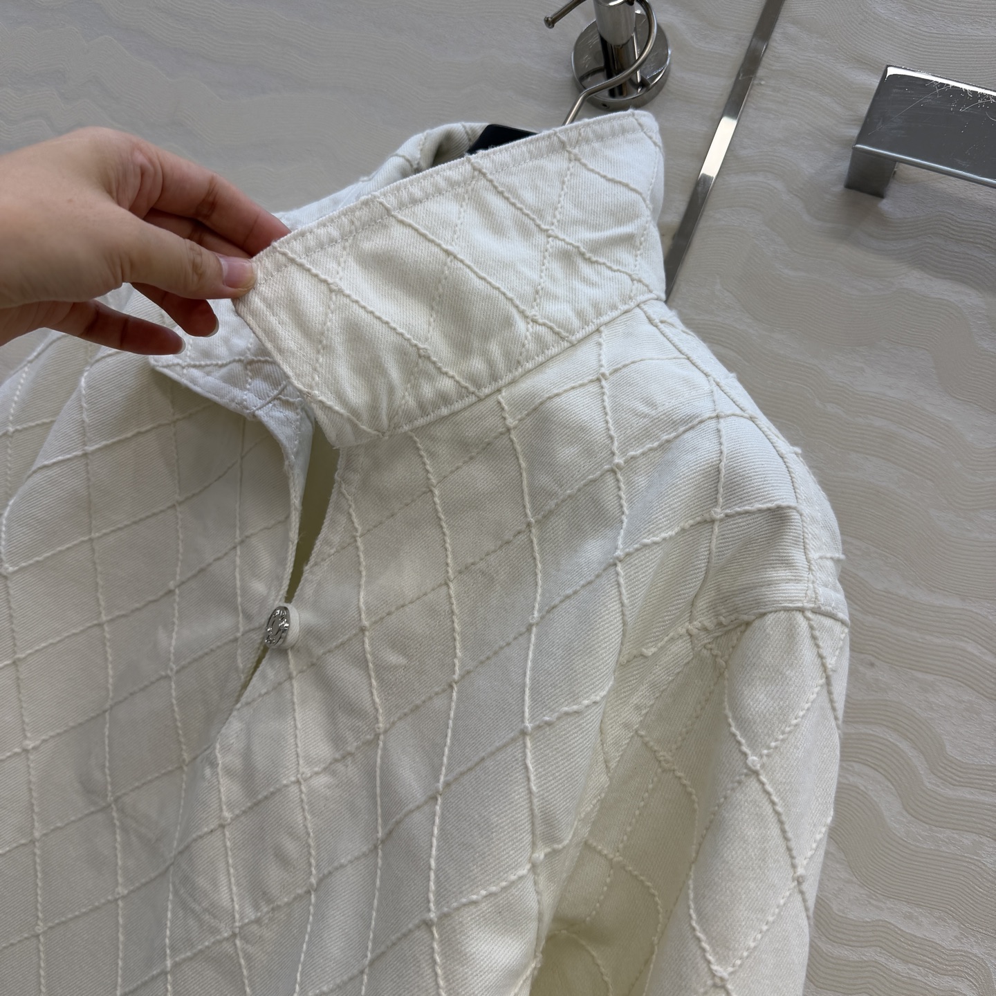 原单品质❤️Coco女孩beach沙滩🏖️系列度假新品！重工刺绣菱格线绣牛仔上衣！经典宽松版型上身巨显瘦