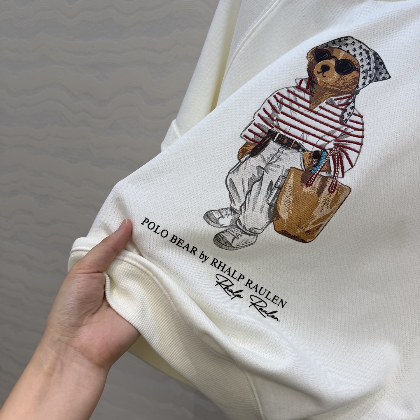 原单品质❤️RL浓郁美式风格 小熊短袖卫衣！经典落肩圆领版型。品质控必入。进口纯棉卫衣面料质感超赞！立体