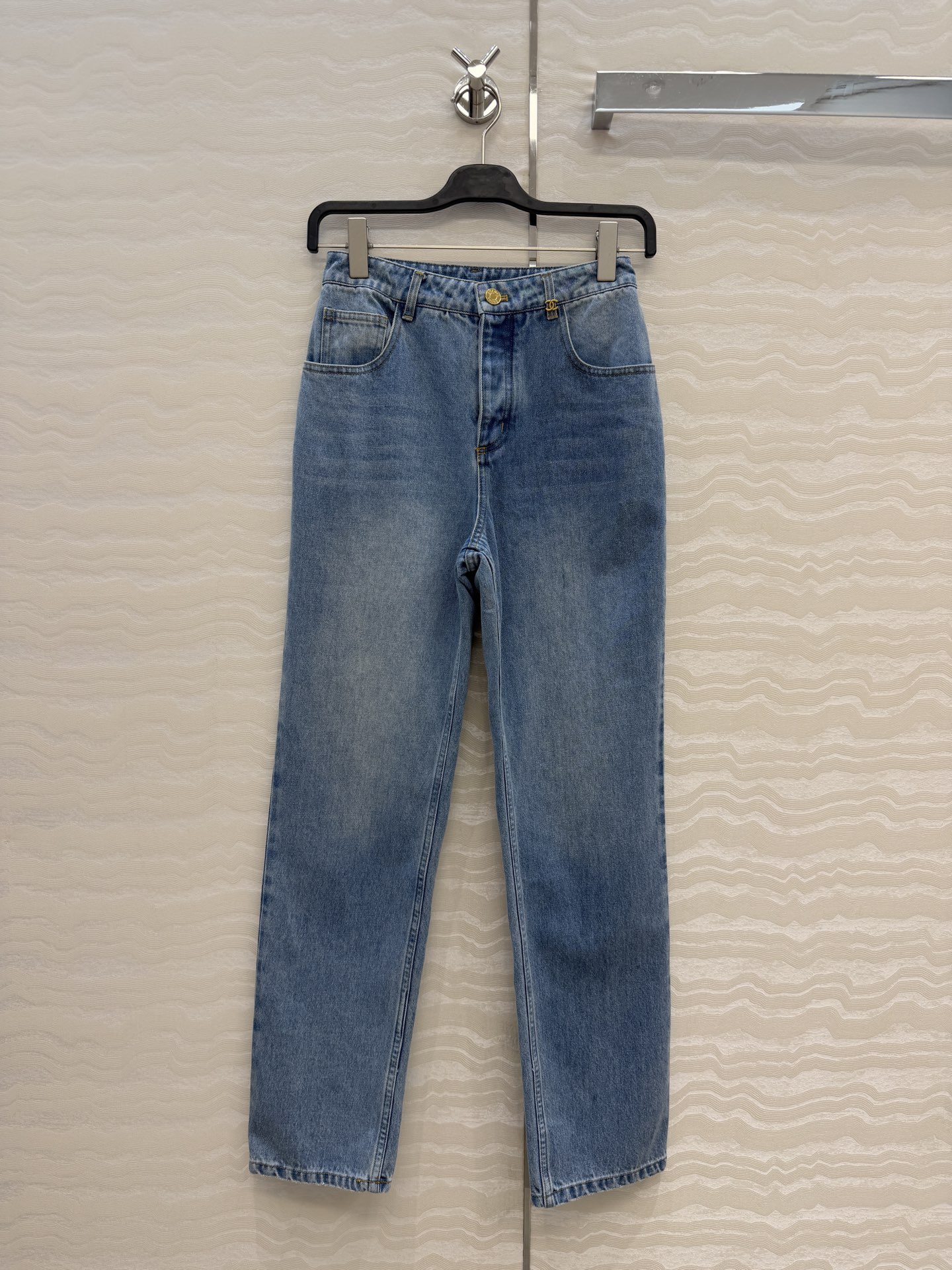 爆单推荐❤️coco女孩26P春夏新品，jenie同款白标小直筒牛仔裤！白富美必入叠搭神器！定制重工立体