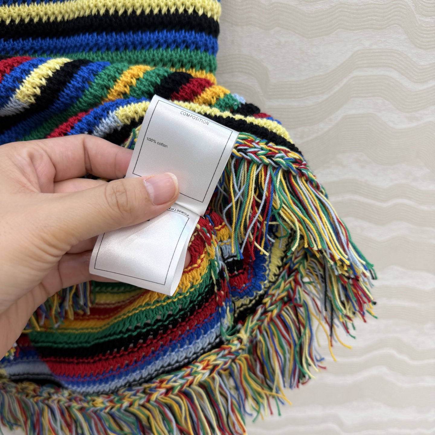 原单品质❤️Coco女孩beach沙滩🏖️系列度假新品！彩虹🌈拼色勾织小半裙。手工毛须边工艺，绝美小仙女
