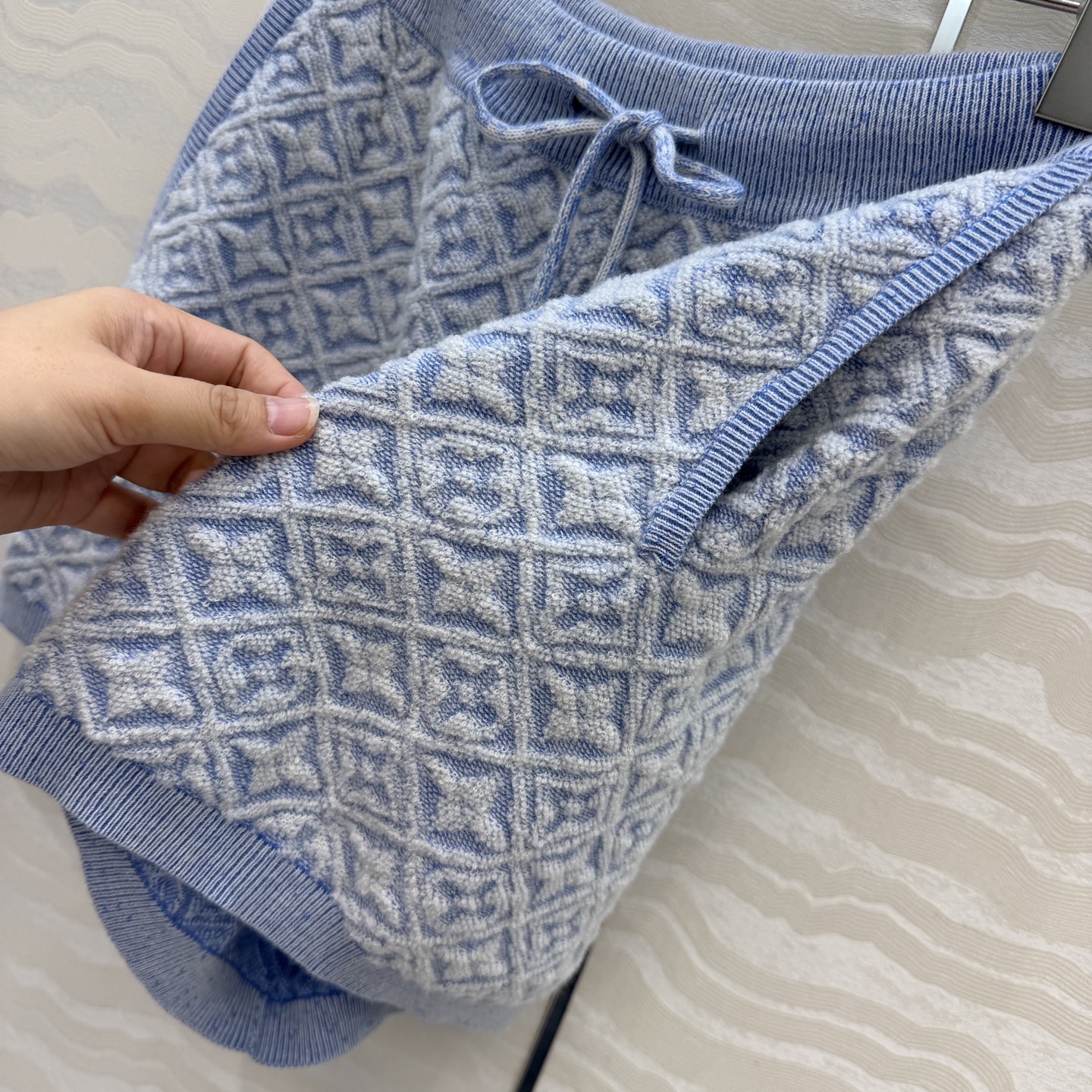 高端原单品质💕神仙颜值Resort度假系列限定新品！MONOGRAM提花羊毛短裤裙！撞色包边抽绳设计一体