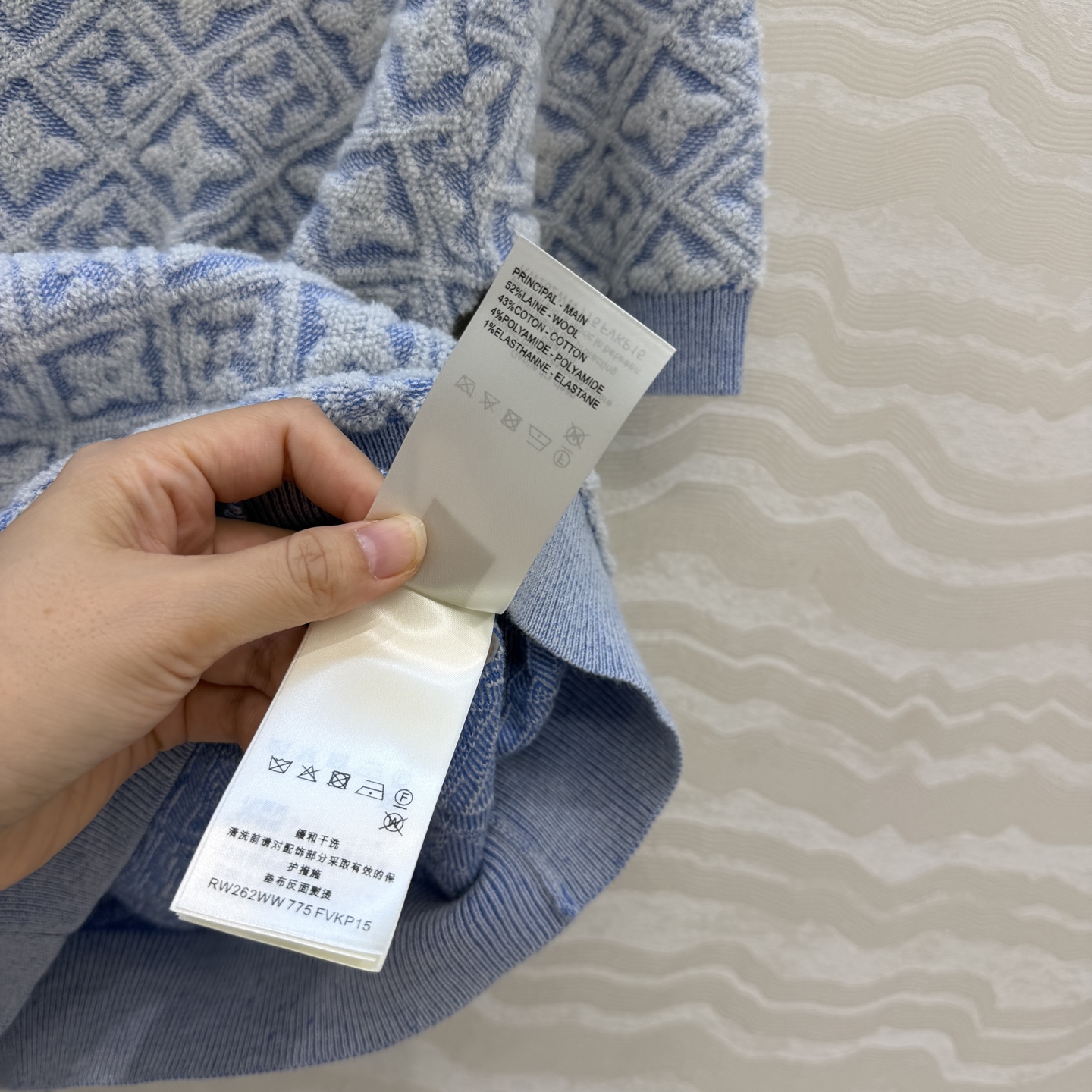 高端原单品质💕神仙颜值Resort度假系列限定新品！MONOGRAM提花羊毛短袖上衣！撞色包边抽绳设计经