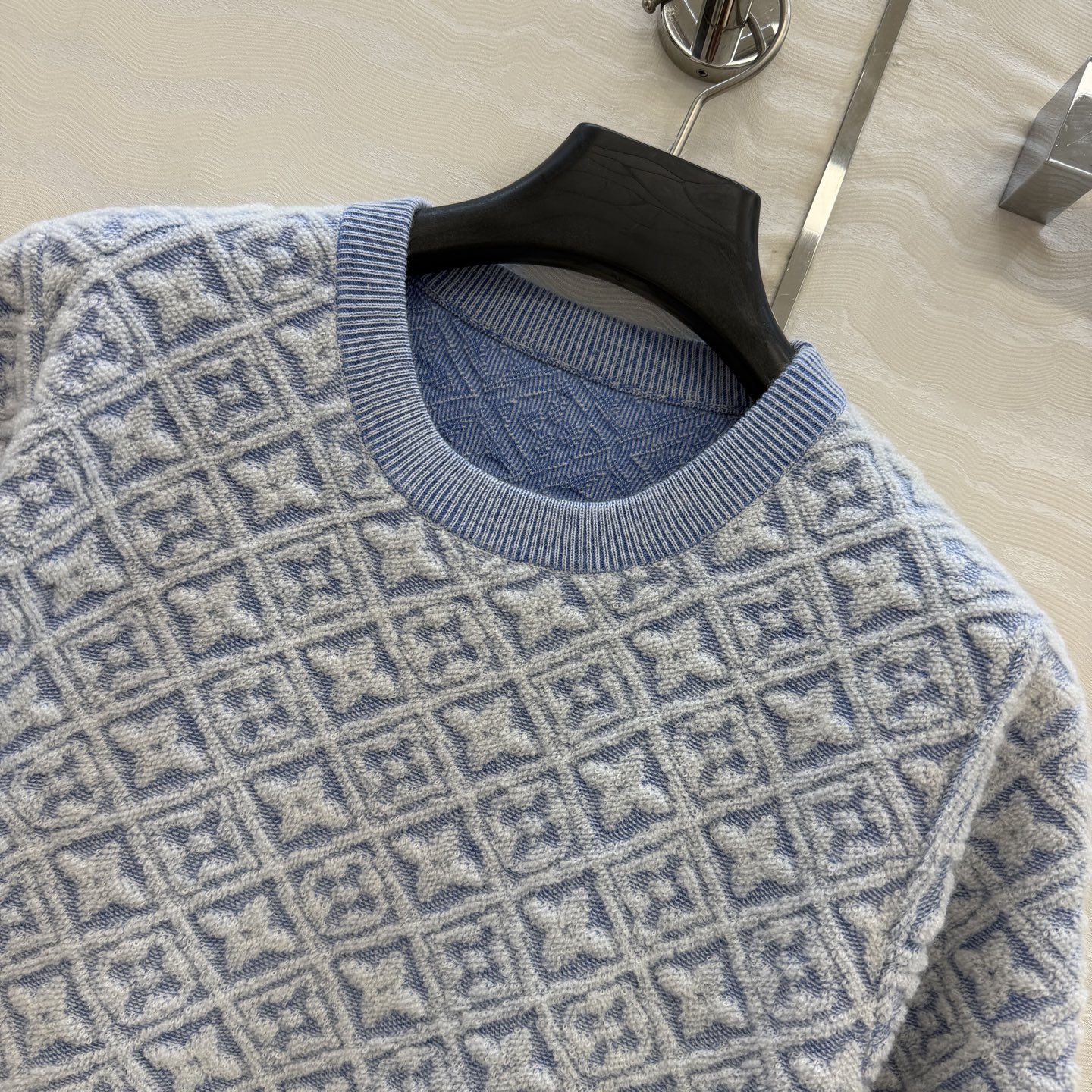 高端原单品质💕神仙颜值Resort度假系列限定新品！MONOGRAM提花羊毛短袖上衣！撞色包边抽绳设计经
