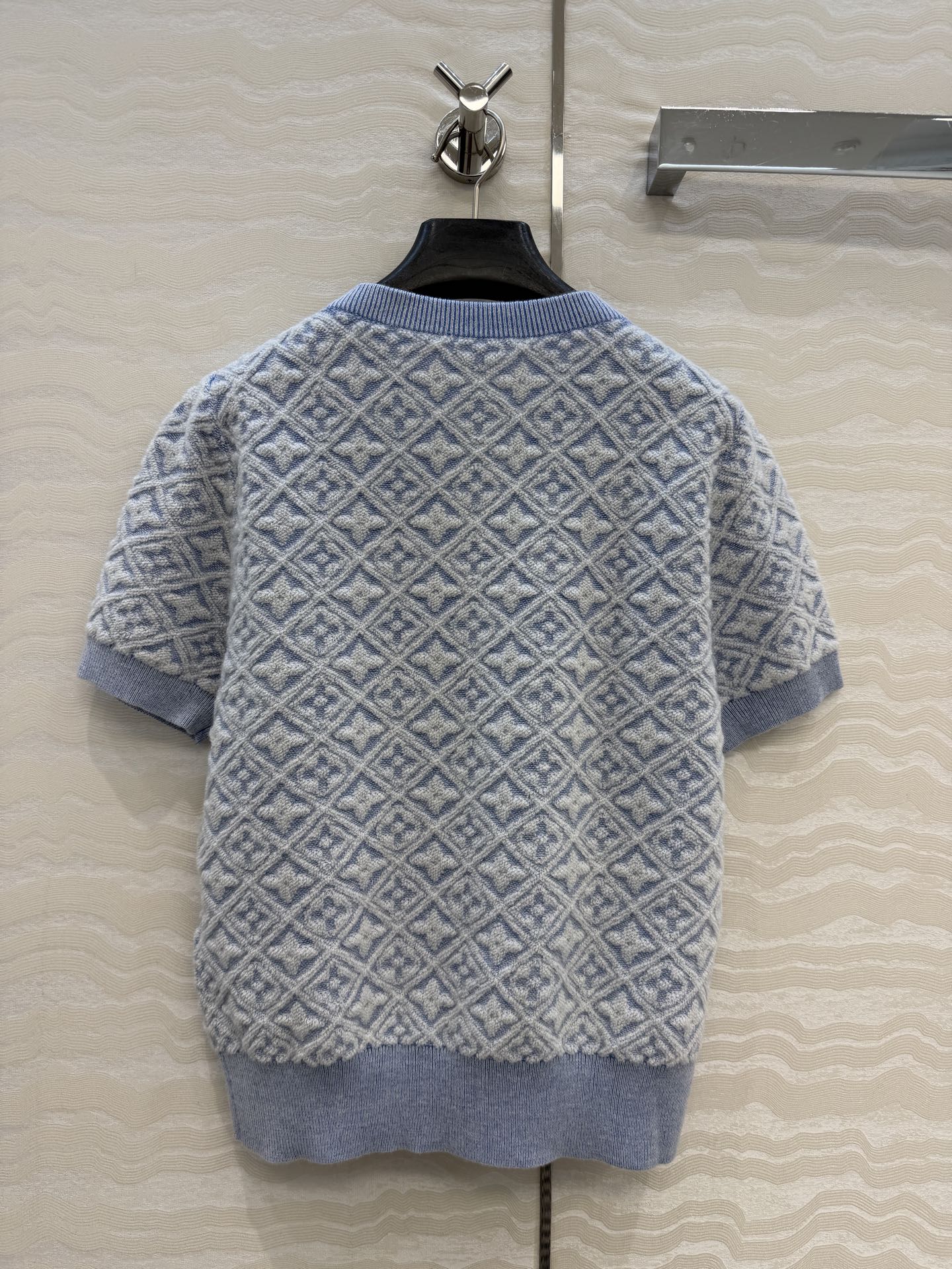 高端原单品质💕神仙颜值Resort度假系列限定新品！MONOGRAM提花羊毛短袖开衫！撞色包边设计经典版