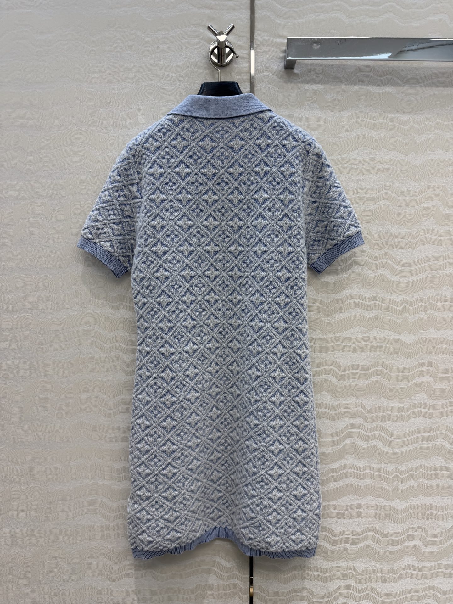 高端原单品质💕神仙颜值Resort度假系列限定新品！MONOGRAM提花羊毛短袖连衣裙！气质小翻领半拉链设计经典版型不挑