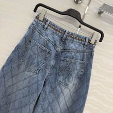 原单品质❤️Coco女孩26B秋冬系列度假新品!!重工刺绣菱格线绣牛仔阔腿裤!神裤大阔腿版型百搭不挑人上身巨显瘦!撞色手 原单品质❤️Coco女孩26B秋冬系列度假新品!!重工刺绣菱格线绣牛仔阔腿裤!神裤大阔腿版型百搭不挑人上身巨显瘦!撞色手