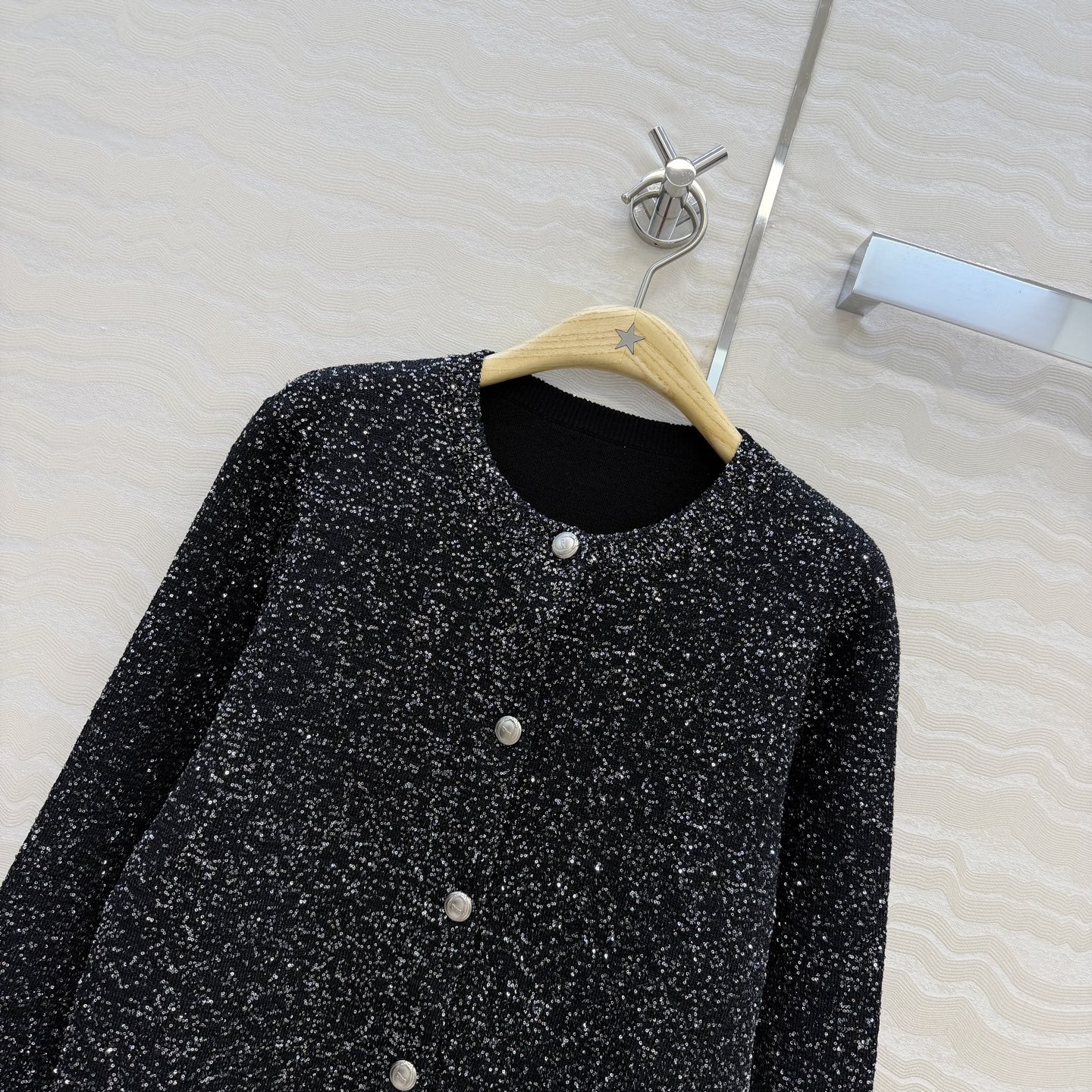高端原单品质🖤MissD*秋冬限定新品！高级闪耀奢华幻彩珠片针织开衫外套！进口珠片纱线瑞士双织工艺质感超赞！BlingB