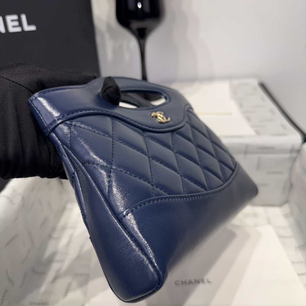 Chanel 25S 31 Bag Nano Blue Leather Top Handle Handbag AS3656 3 i1742967675 9302 5
