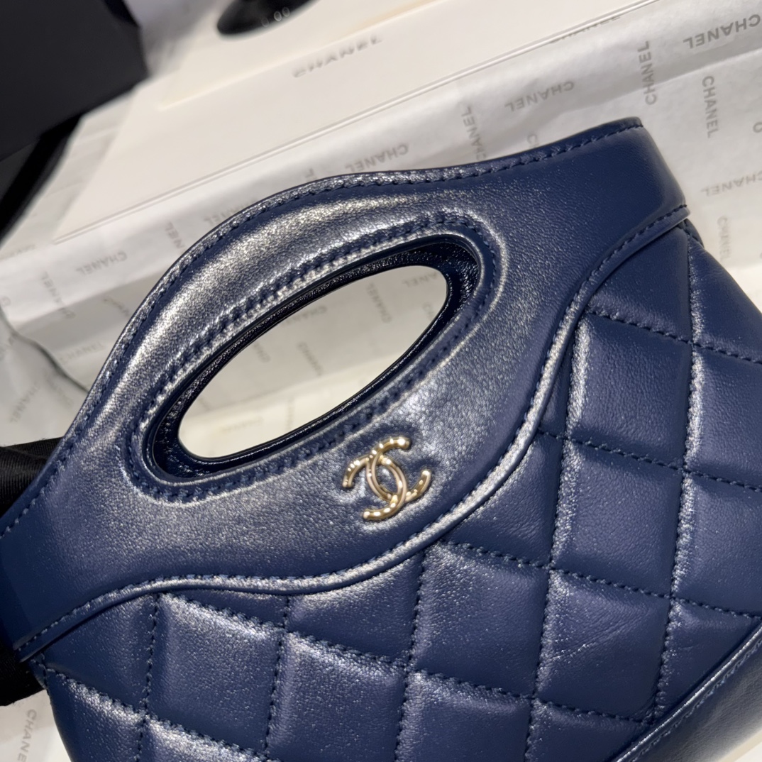 Chanel 25S 31 Bag Nano Blue Leather Top Handle Handbag AS3656 6 i1742967681 3543 0