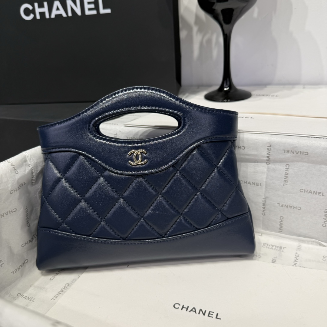 Chanel 25S 31 Bag Nano Blue Leather Top Handle Handbag AS3656 2 i1742967681 3748 0
