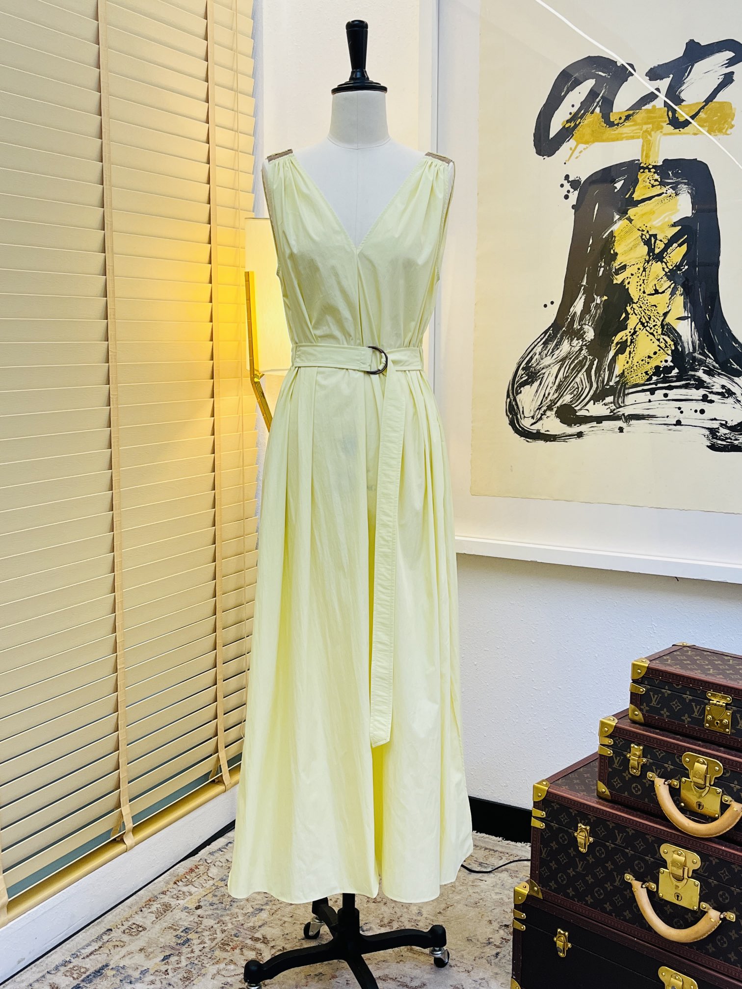 Lori Piana 度假女神高品质连衣裙，日本纯棉，定制电镀五金颜色，上身即知的舒适感，36-40