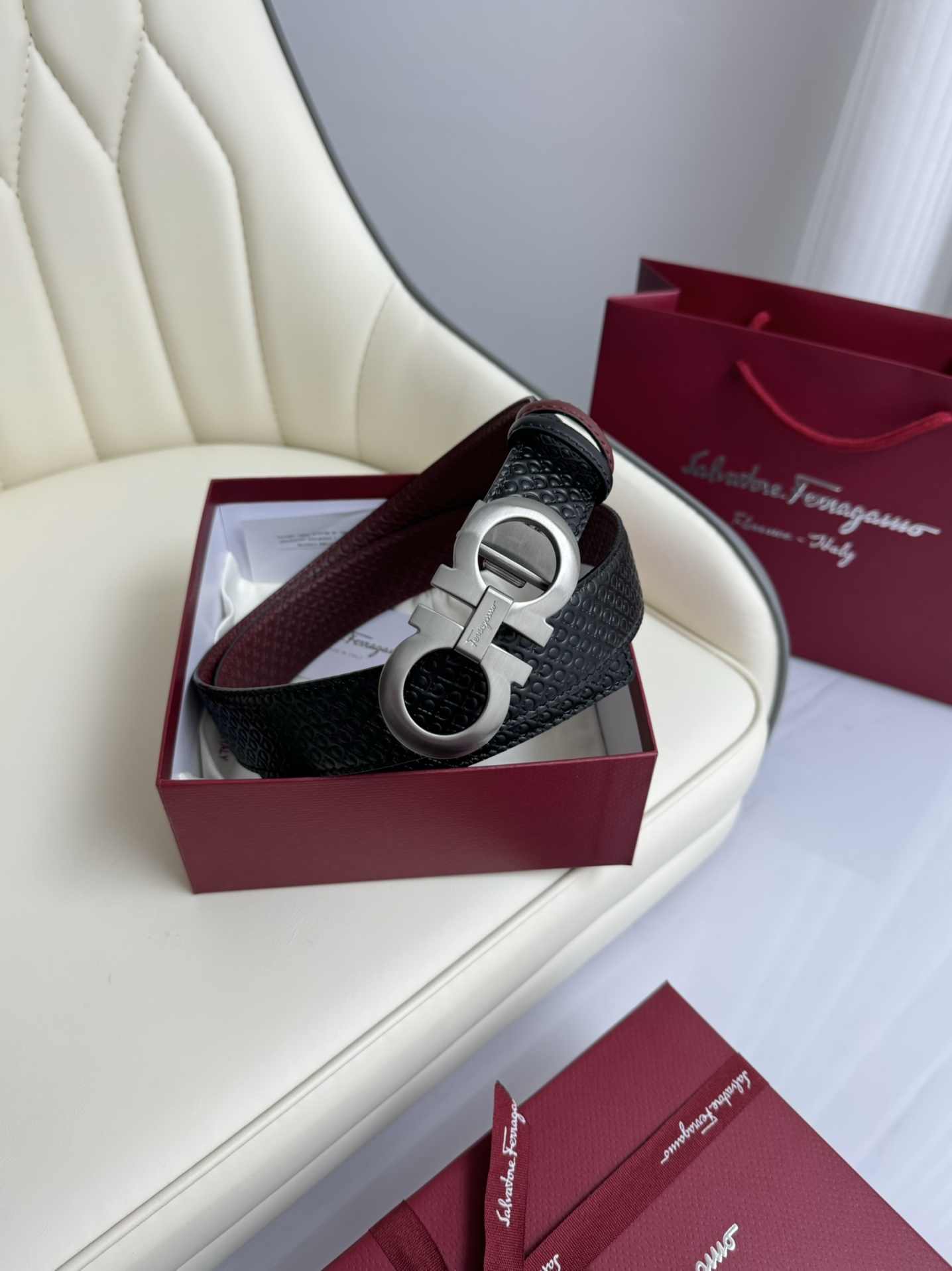Ferragamo（男） Style Leather Men's Belts Lookbook Reference image 1