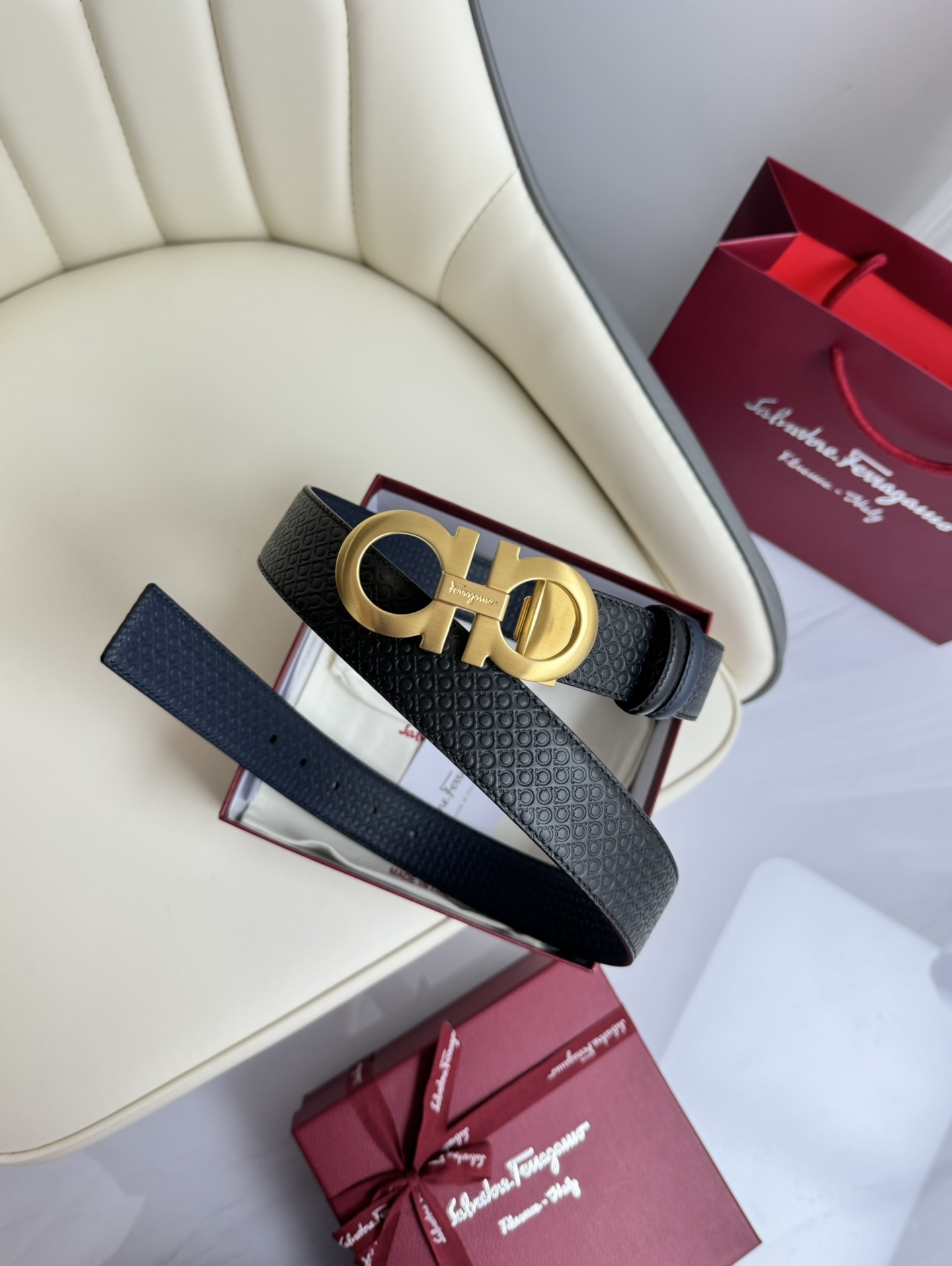 [Ferragamo Belts]Ferragamo Double sided high-quality original factory top laye