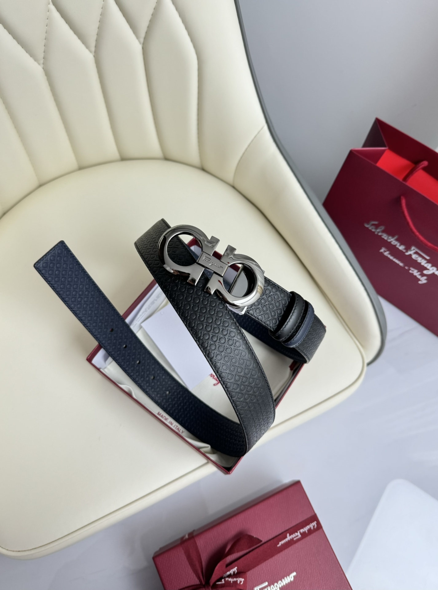 [Ferragamo Belts]Ferragamo Double sided high-quality original factory top laye