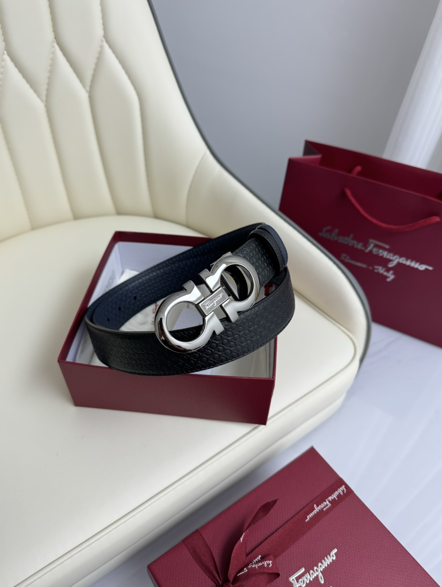 Ferragamo（男） Style Leather Men's Belts Lookbook Reference image 1