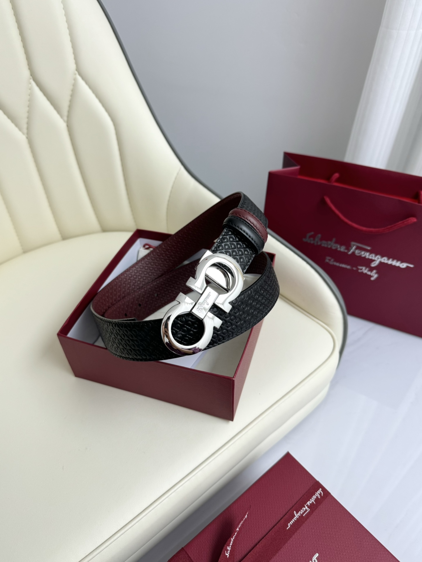 Ferragamo（男） Style Leather Men's Belts Lookbook Reference image 1
