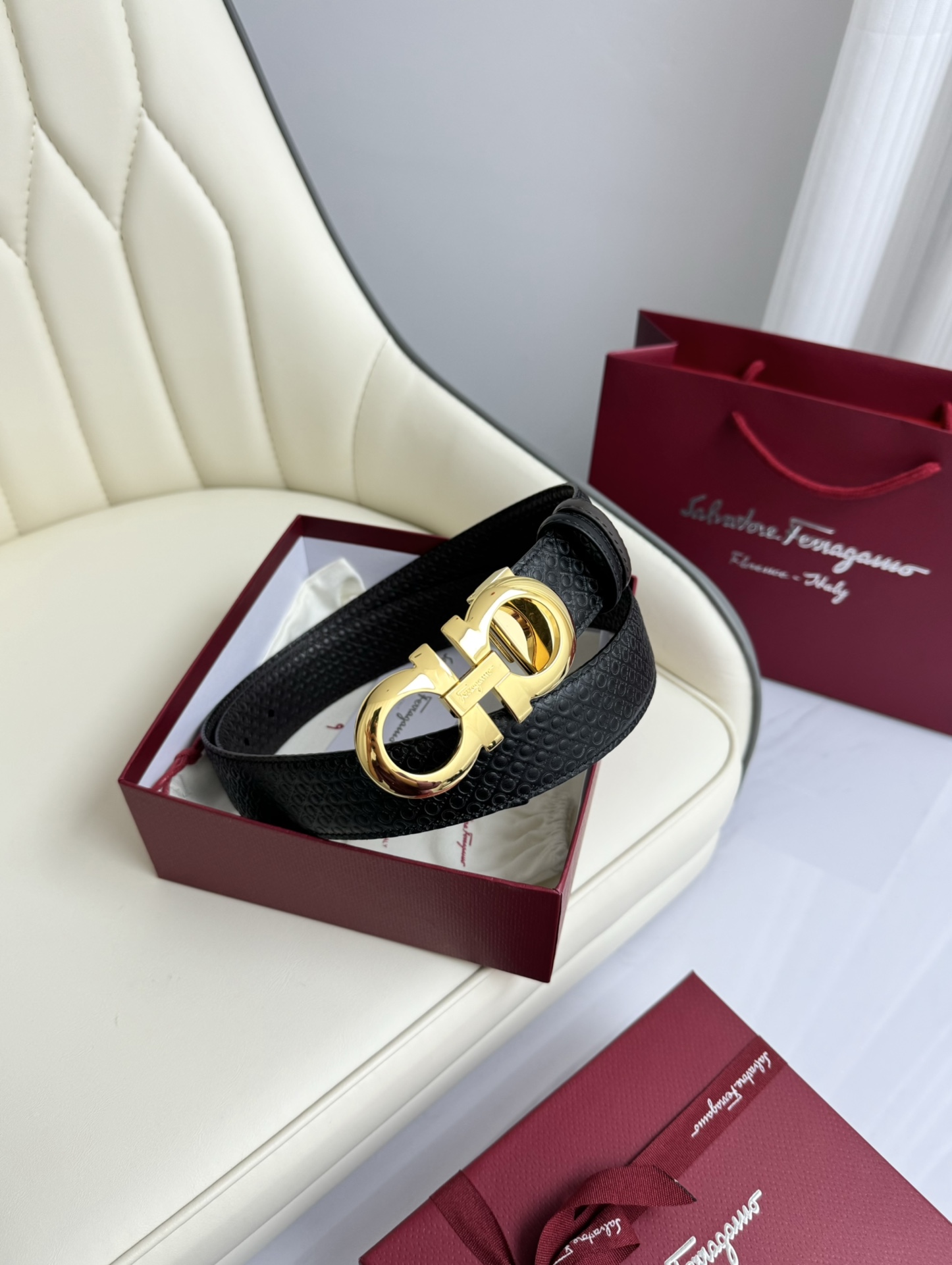 Ferragamo（男） Style Leather Men's Belts Lookbook Reference image 1