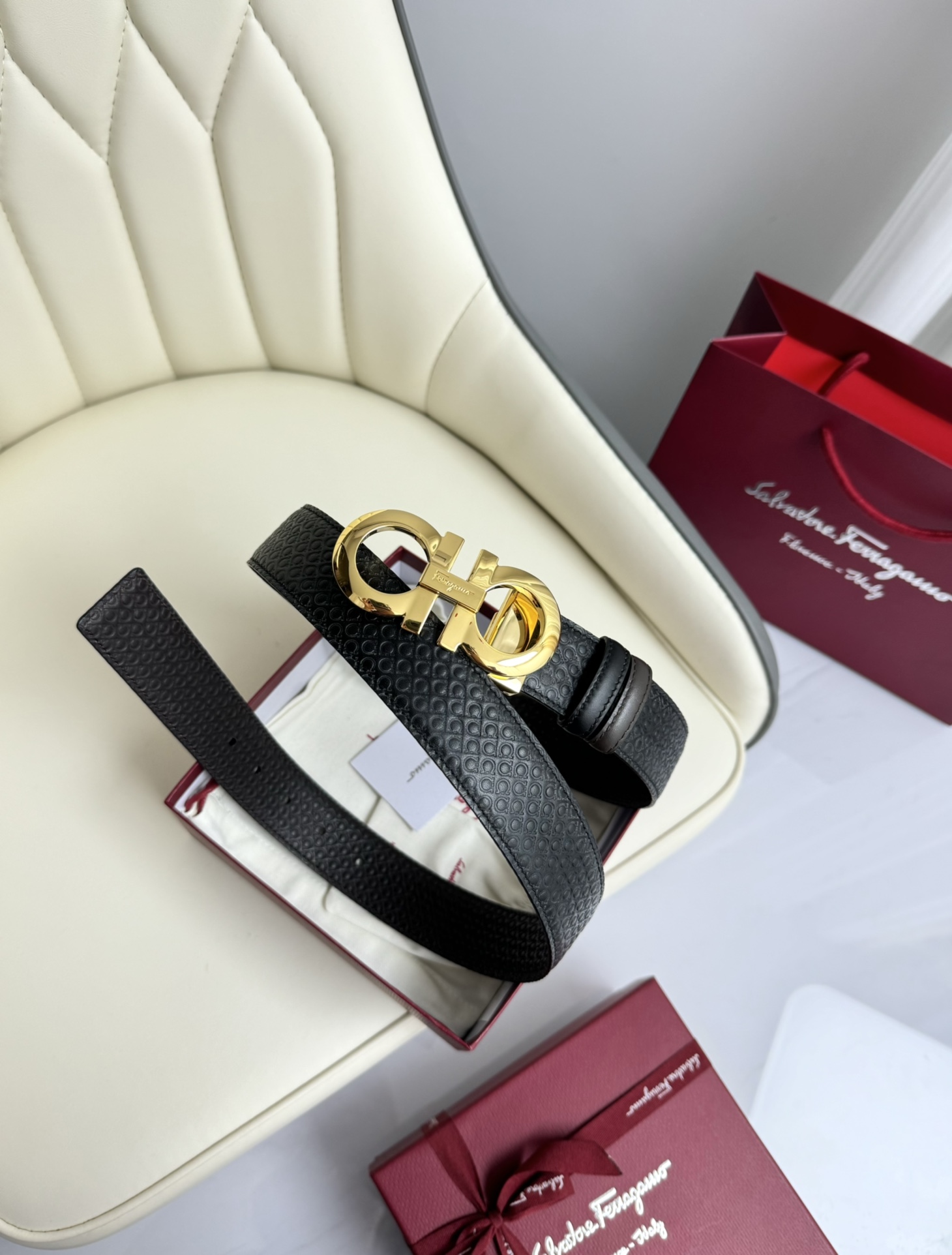 [Ferragamo Belts]Ferragamo Equipped with full packaging for counter Width 3.5
