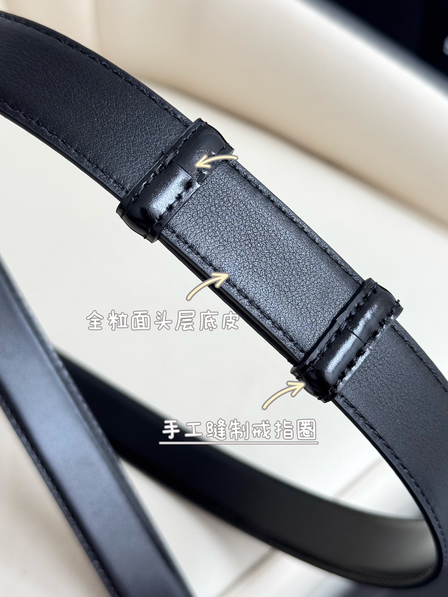  Saint Laurent 圣罗兰女士腰带皮带 原厂真金电渡扣头，意大利原厂皮，宽2.5cm，代购级。