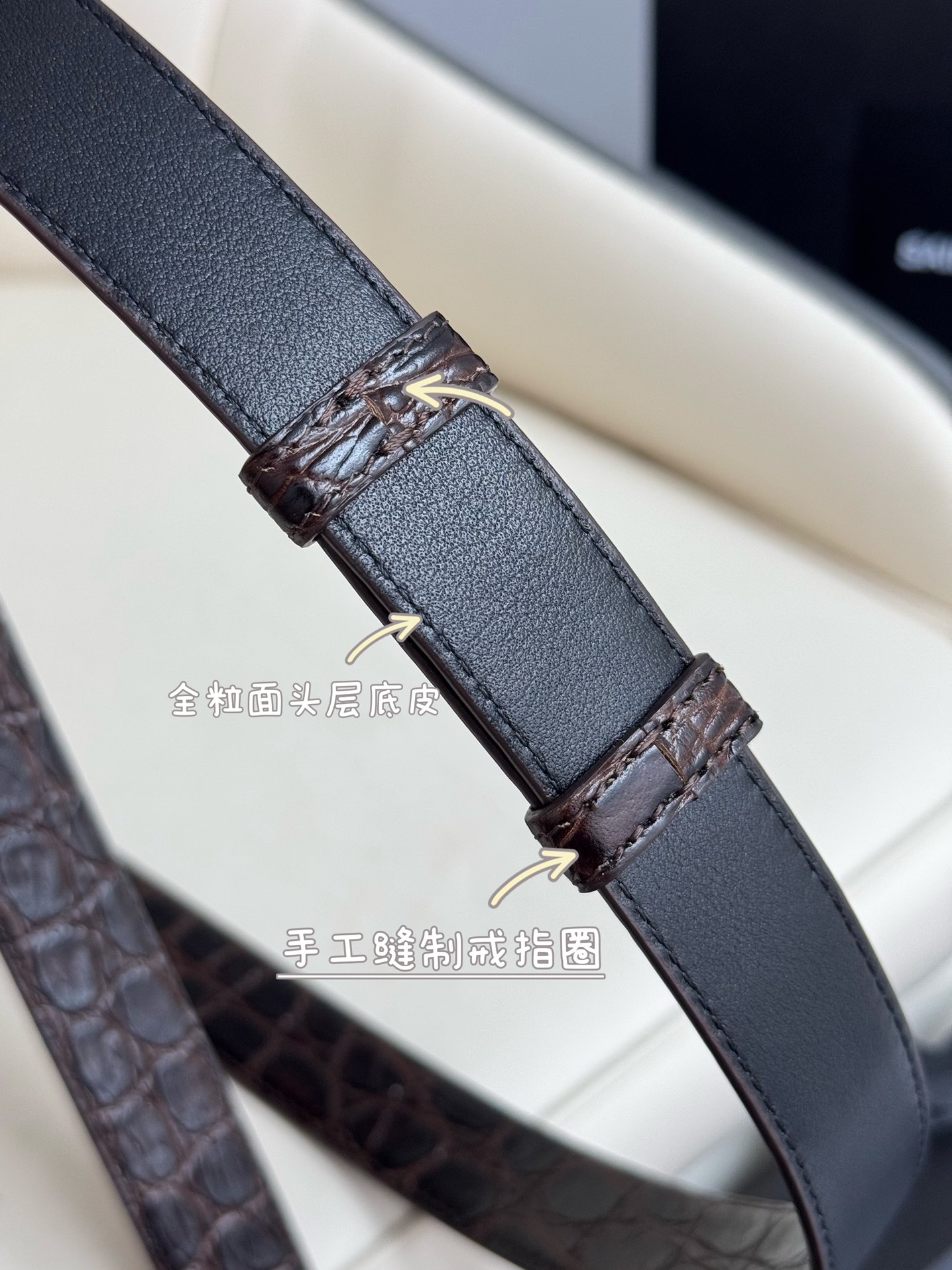  Saint Laurent 圣罗兰女士腰带皮带 原厂真金电渡扣头，意大利原厂皮，宽2.5cm，代购级。