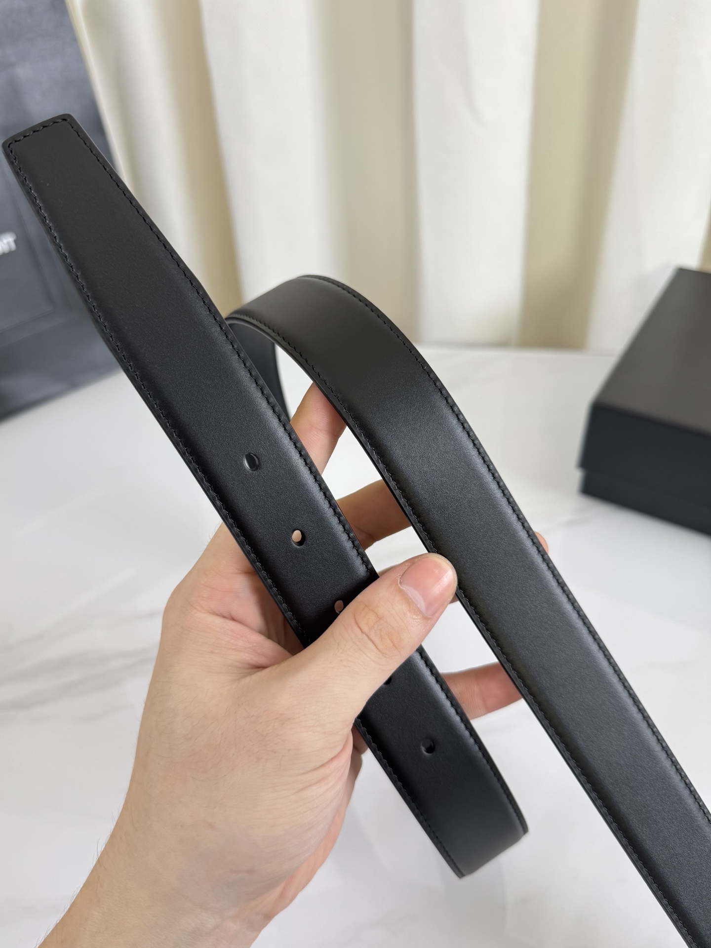 2025 开春秀款Saint Laurent 圣罗兰女士腰带皮带 原厂真金电渡扣头，意大利原厂皮，宽3.