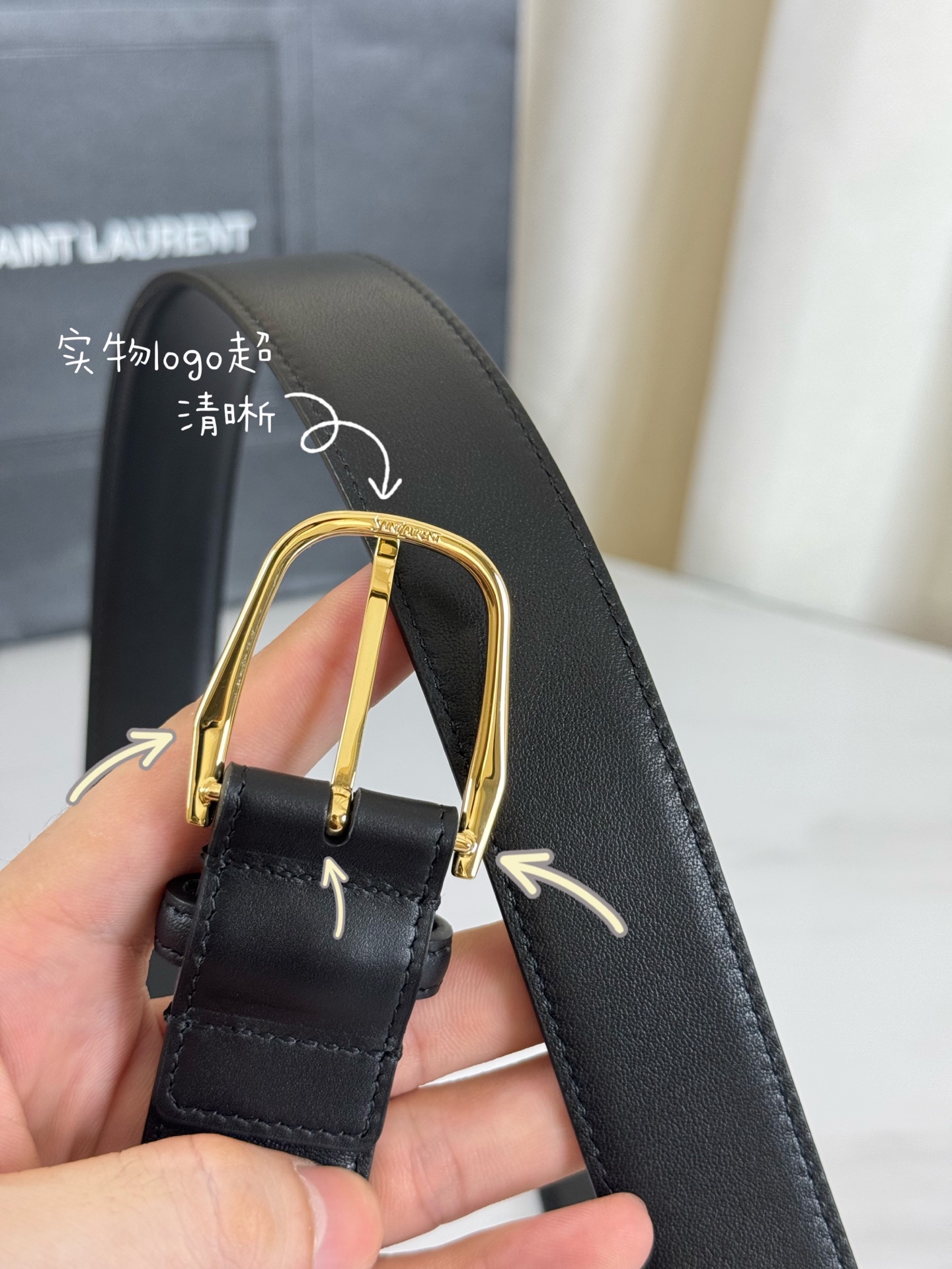 2025 开春秀款Saint Laurent 圣罗兰女士腰带皮带 原厂真金电渡扣头，意大利原厂皮，宽3.