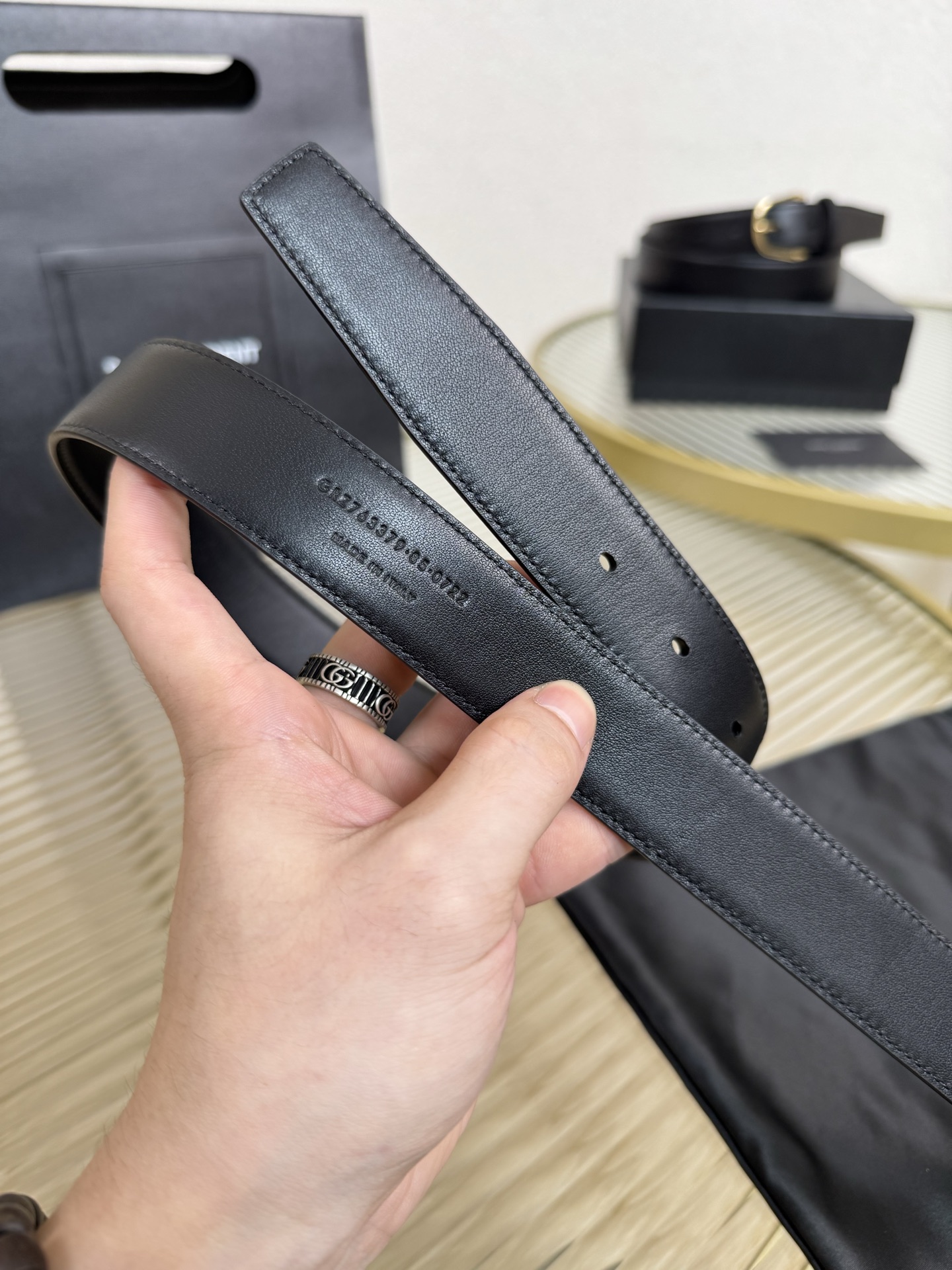 2025 开春秀款Saint Laurent 圣罗兰女士腰带皮带 原厂真金电渡扣头，意大利原厂皮，宽3.